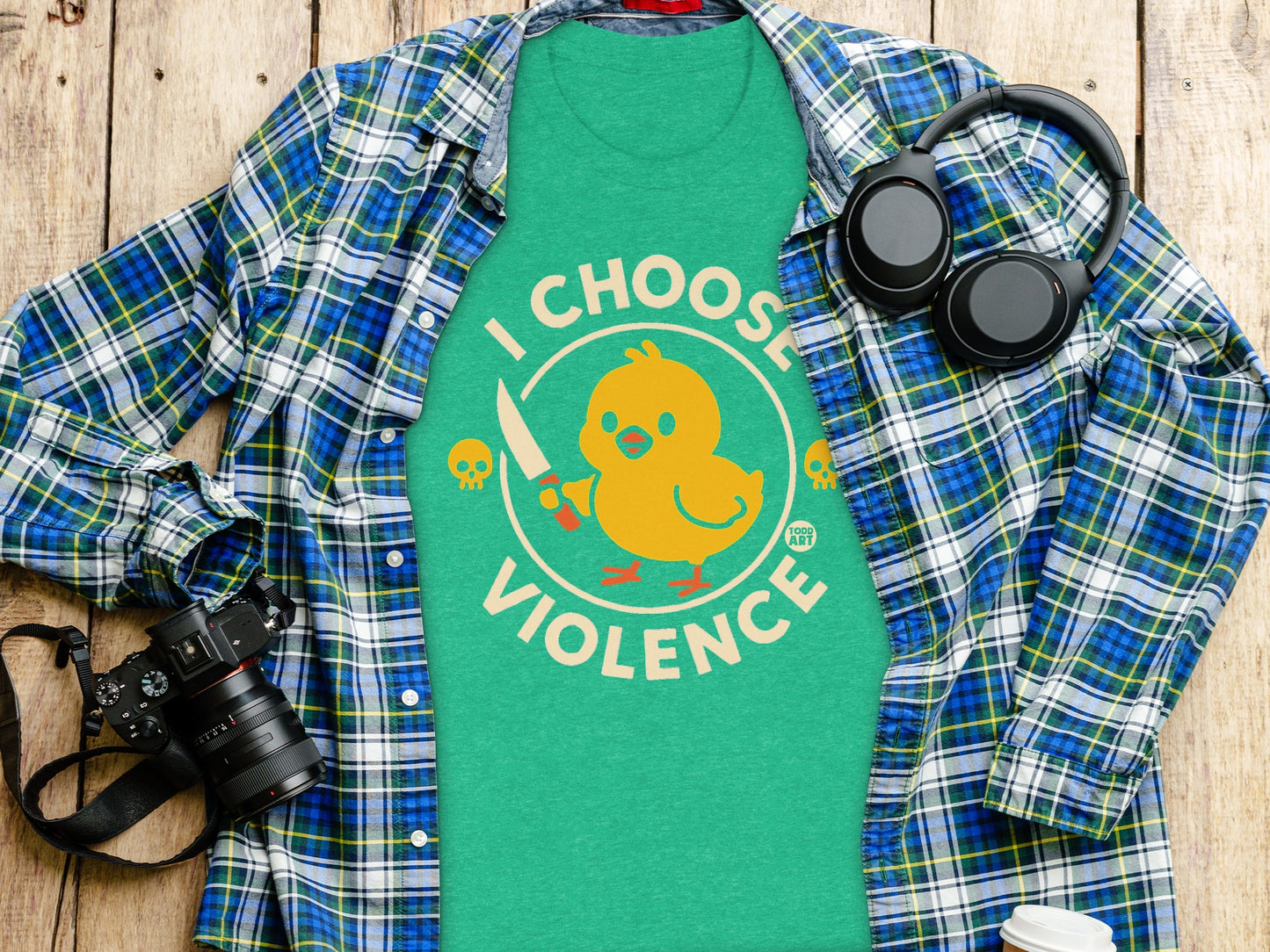 I Choose Violence Funny Duck Graphic Tee Shirt product