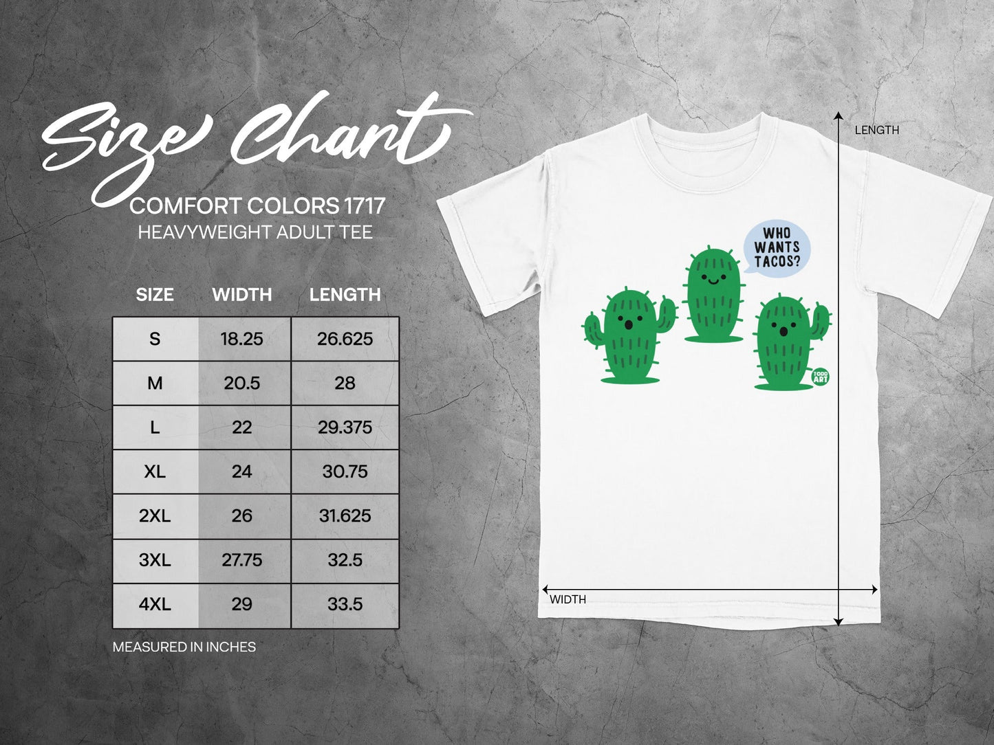 Who Wants Tacos Cactus Themed Adult Tee