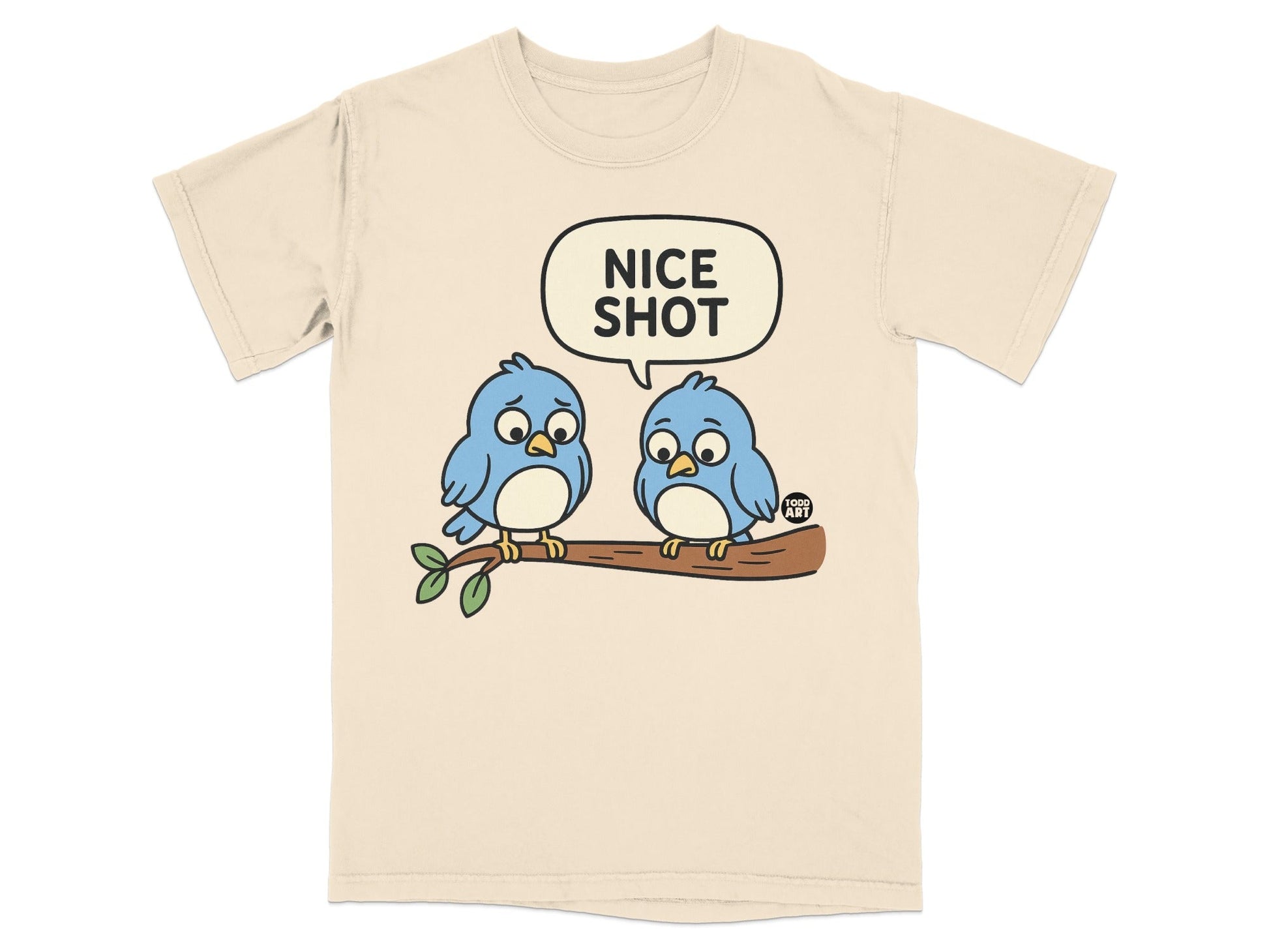 Nice Shot Blue Birds Graphic Tee Shirt Product