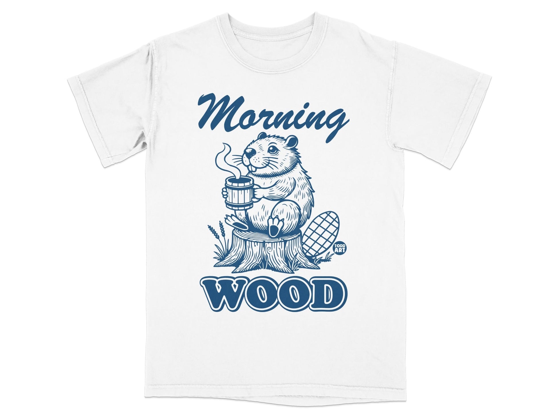 Morning Wood Beaver Graphic T-Shirt Fun Design