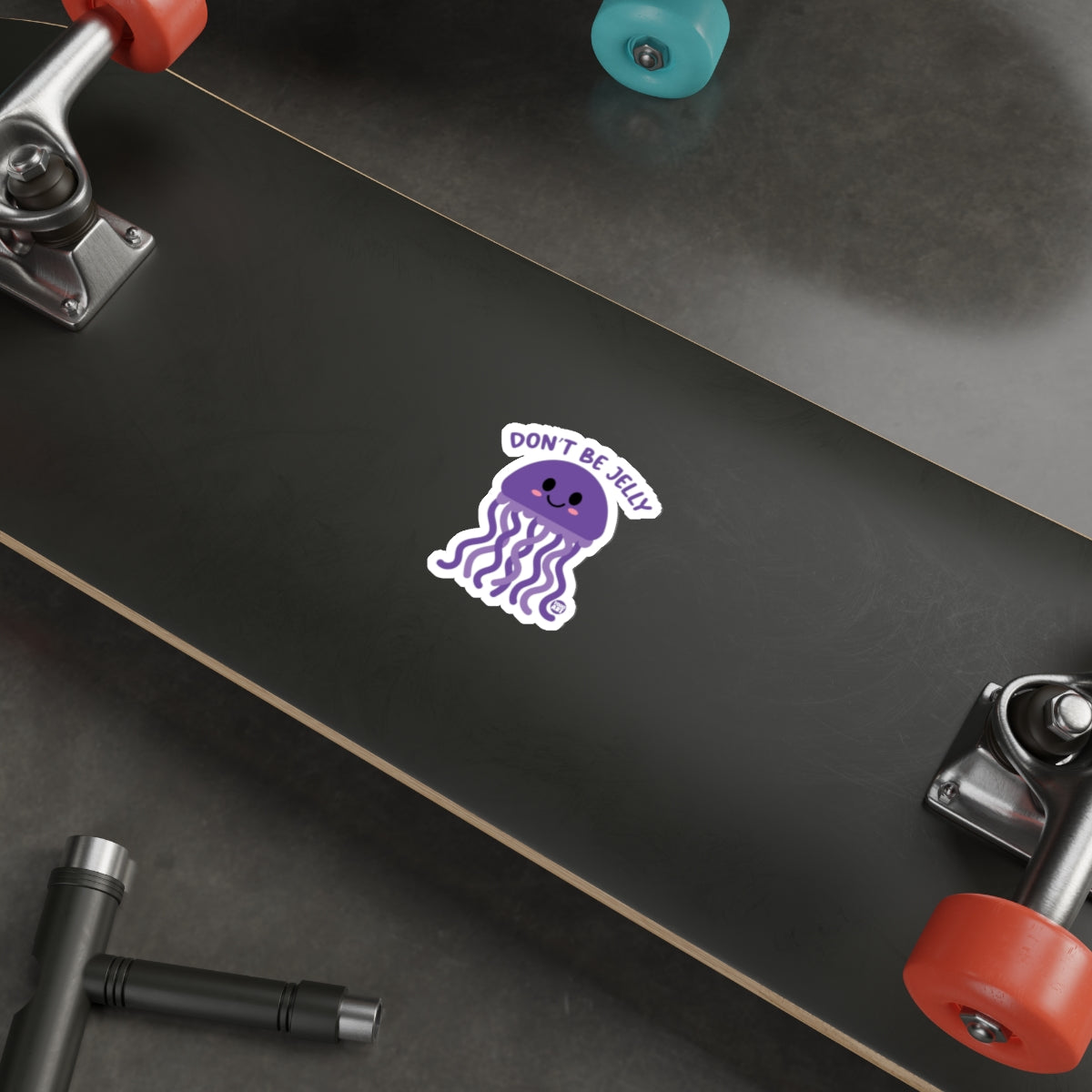Cute Don't Be Jelly Jellyfish Decal for Skateboards sticker