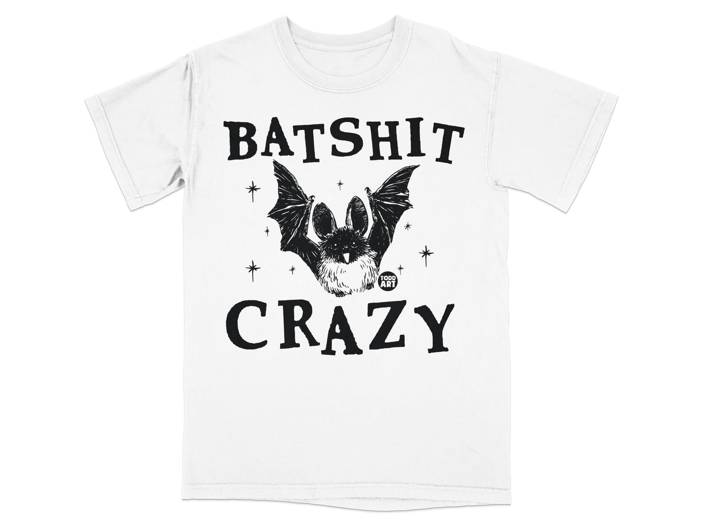 Batshit Crazy Graphic Tee with Bat Illustration