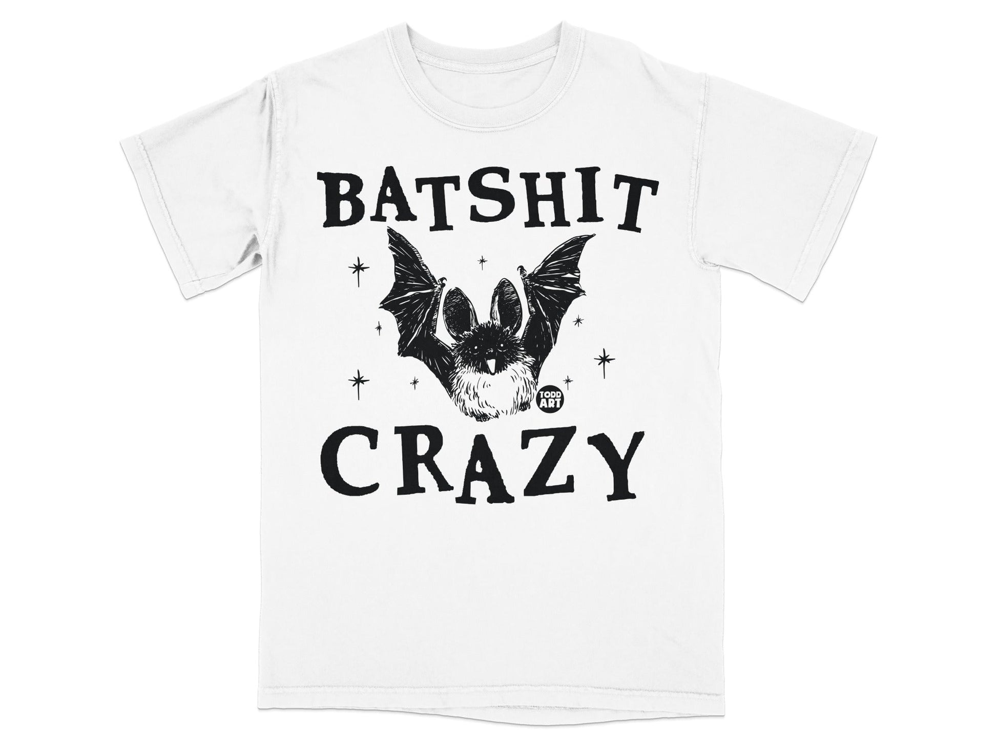 Batshit Crazy Graphic Tee with Bat Illustration