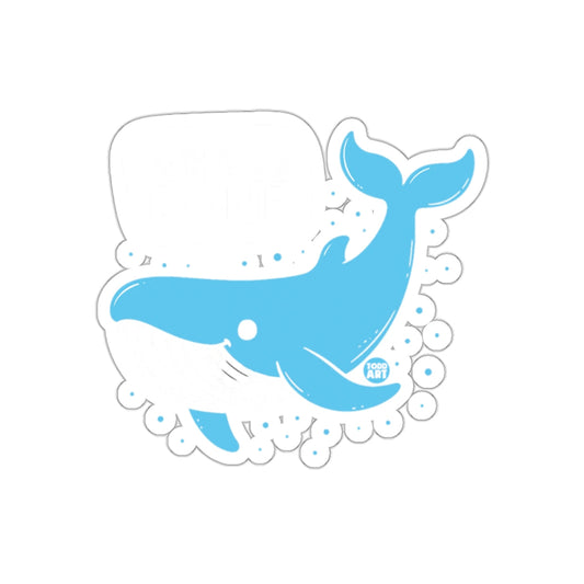 Whale Done Blue Cartoon Whale Sticker
