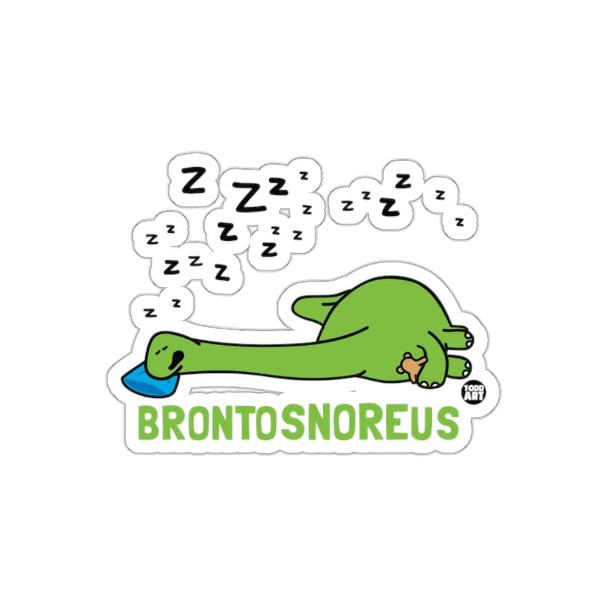 Cute Dinosaur Character Brontosnoreus Sticker