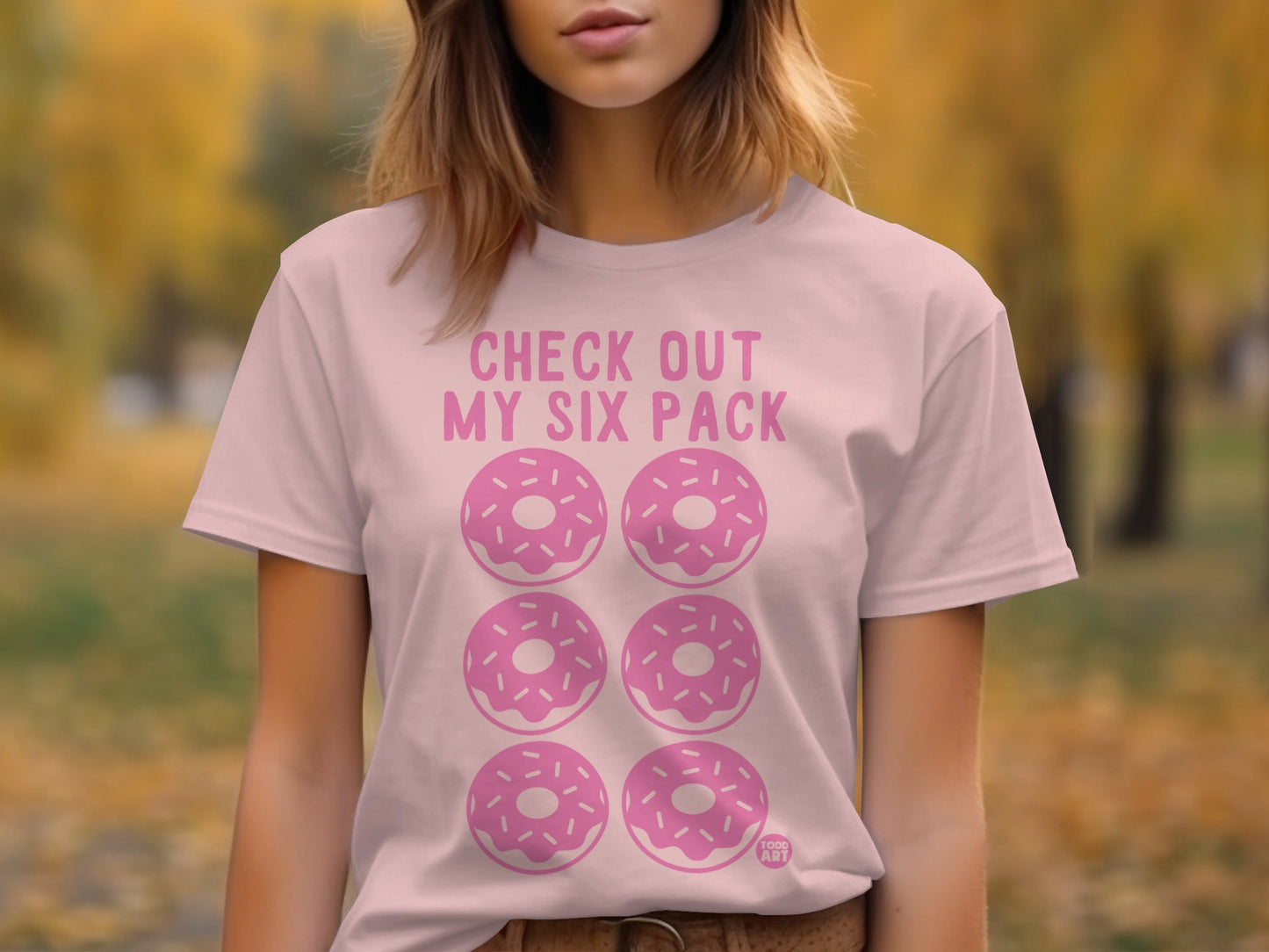 Check Out My Six Pack Donut Graphic Tee Fun T-Shirt