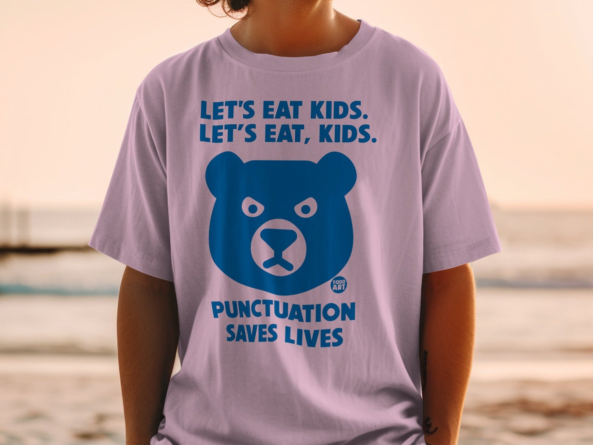 Let's Eat Kids Let's Eat Kids Punctuation Saves Lives Shirt