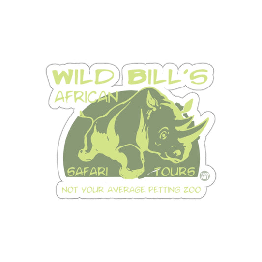 Wild Bill's African Safari Tours Rhino Graphic sticker
