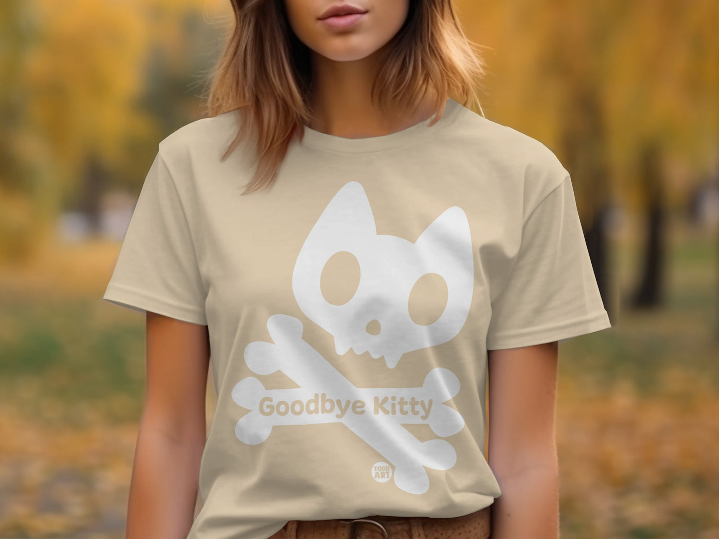 Goodbye Kitty Skull and Crossbones T-shirt