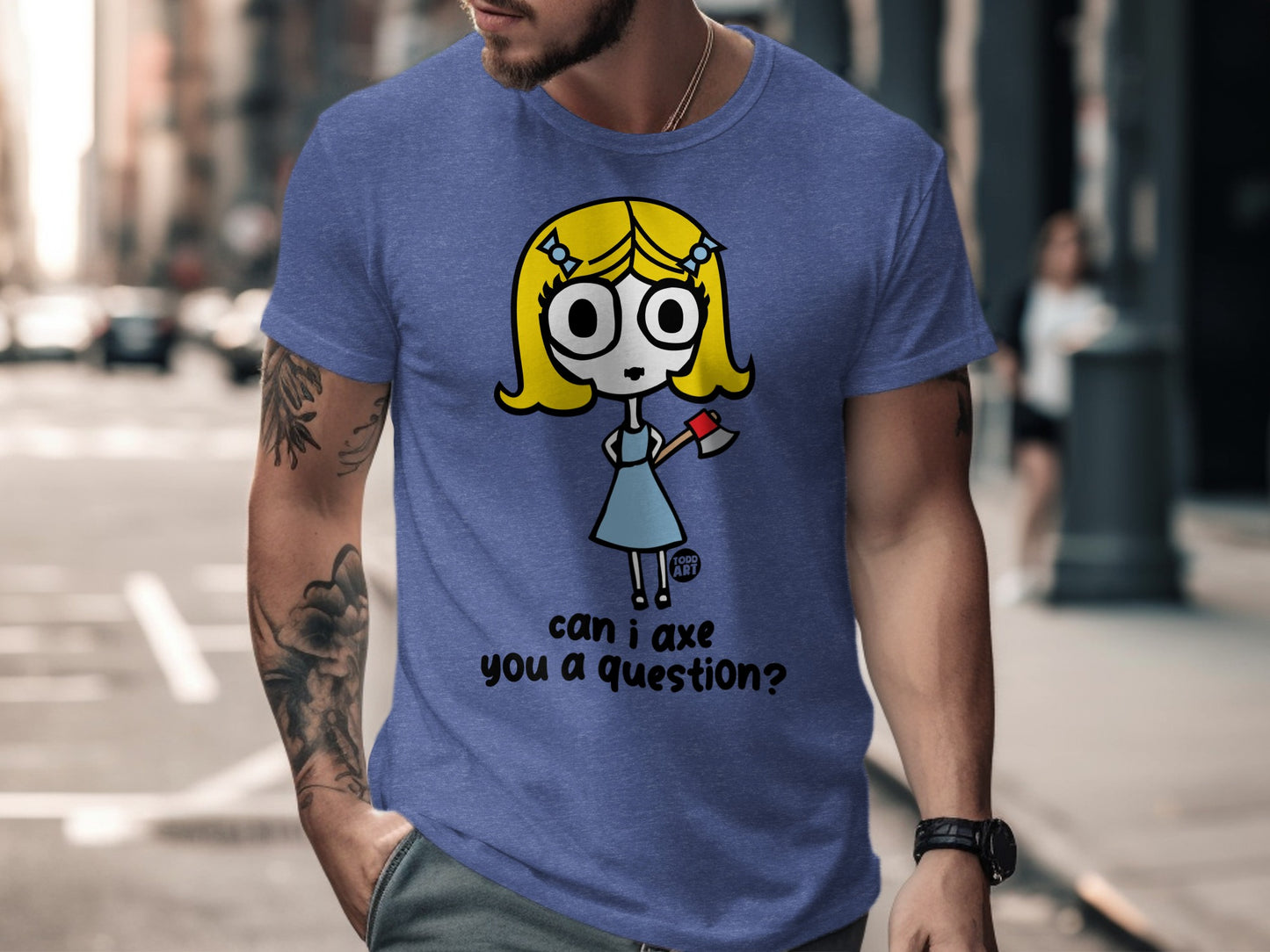 Funny Graphic Tee Can I Axe You A Question Shirt