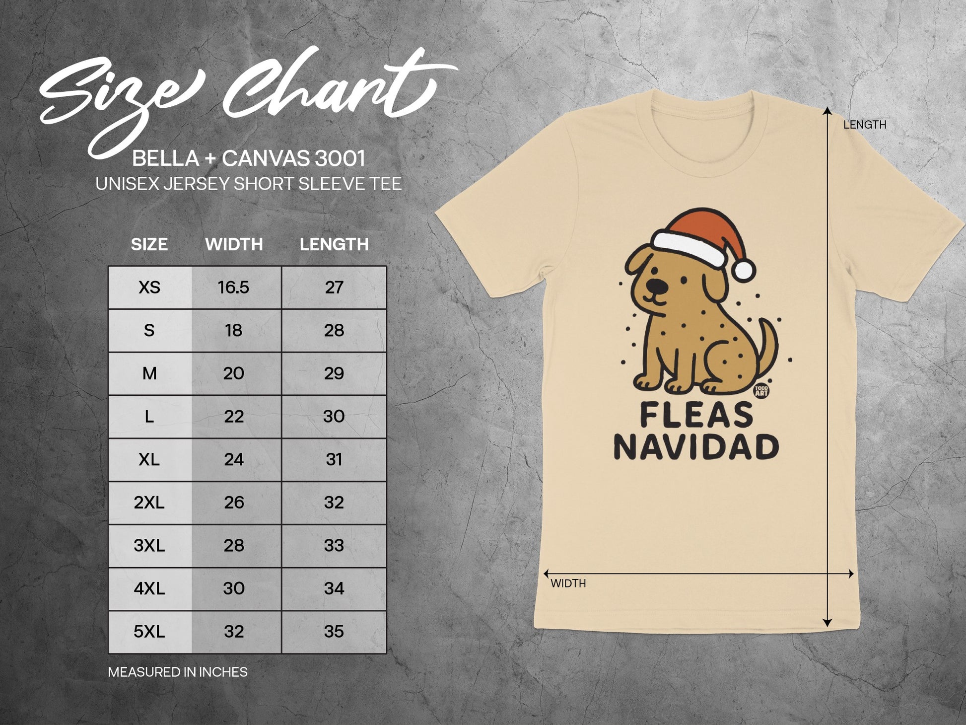 Holiday Fleas Navidad Dog Design Unisex Tee