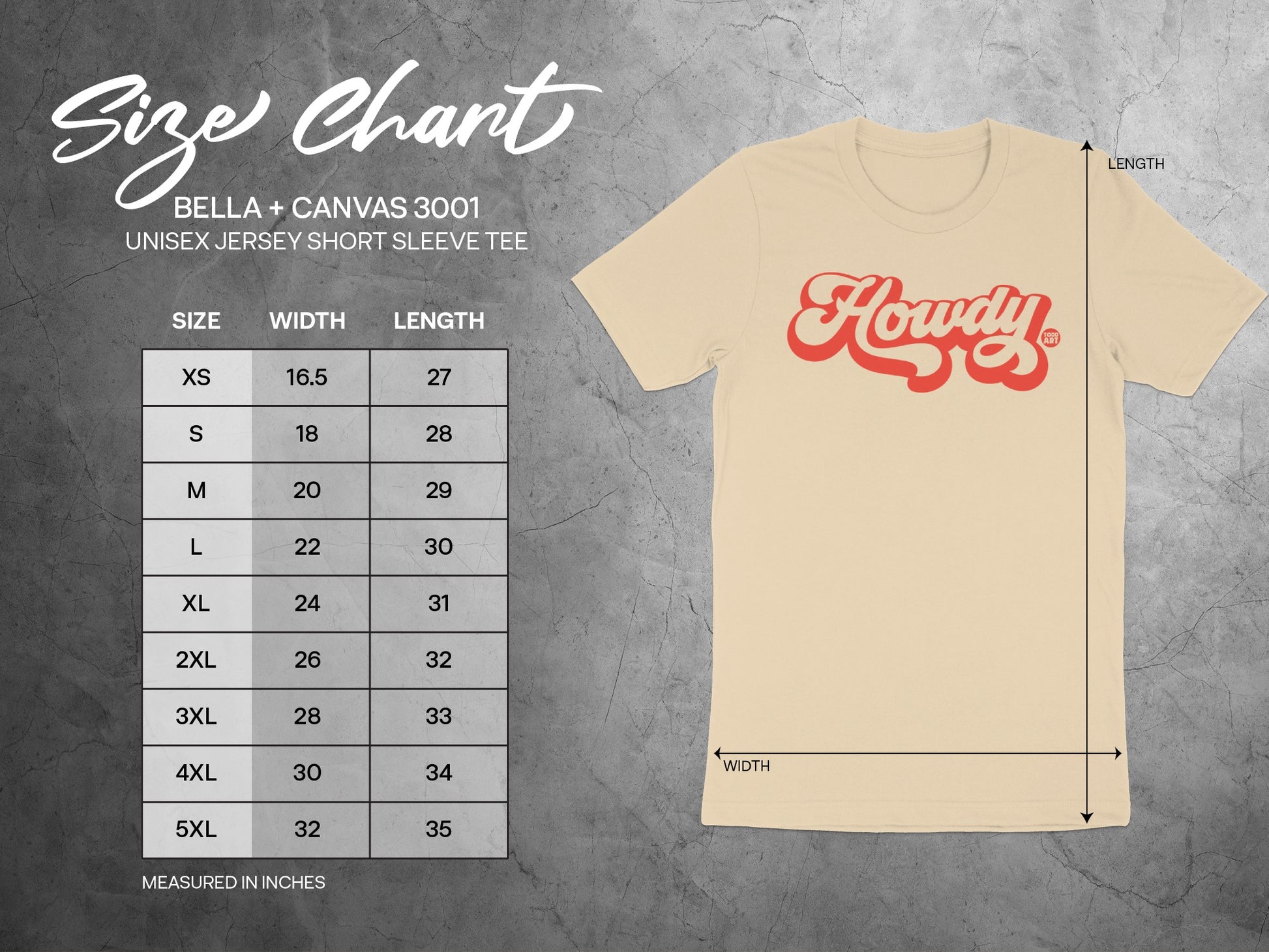 Howdy Bella Canvas 3001 Unisex Jersey Short Sleeve Tee