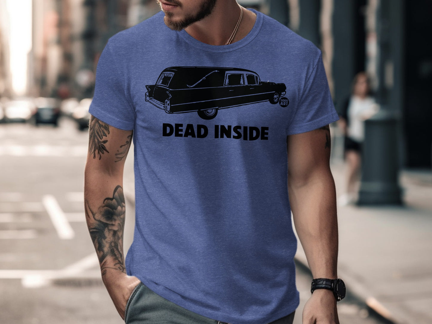 Dead Inside Hearse Graphic Printed T-shirt