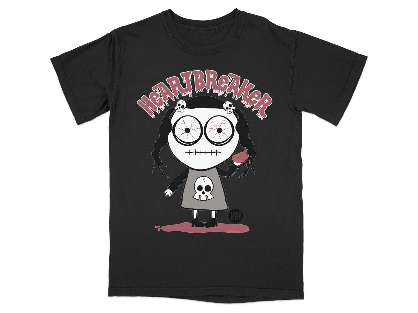 Heartbreaker Creepy Skull Character T-Shirt