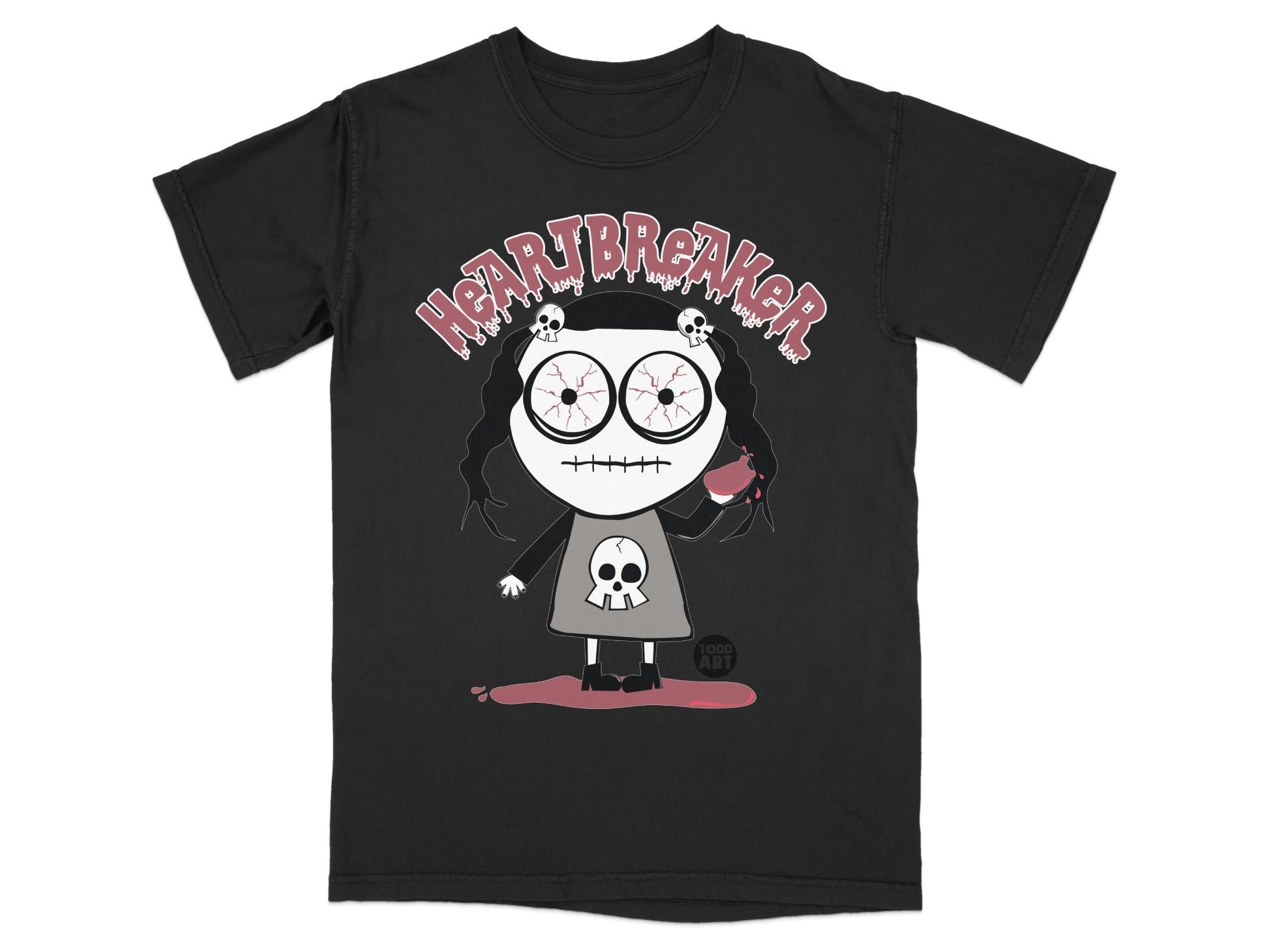 Heartbreaker Creepy Skull Character T-Shirt