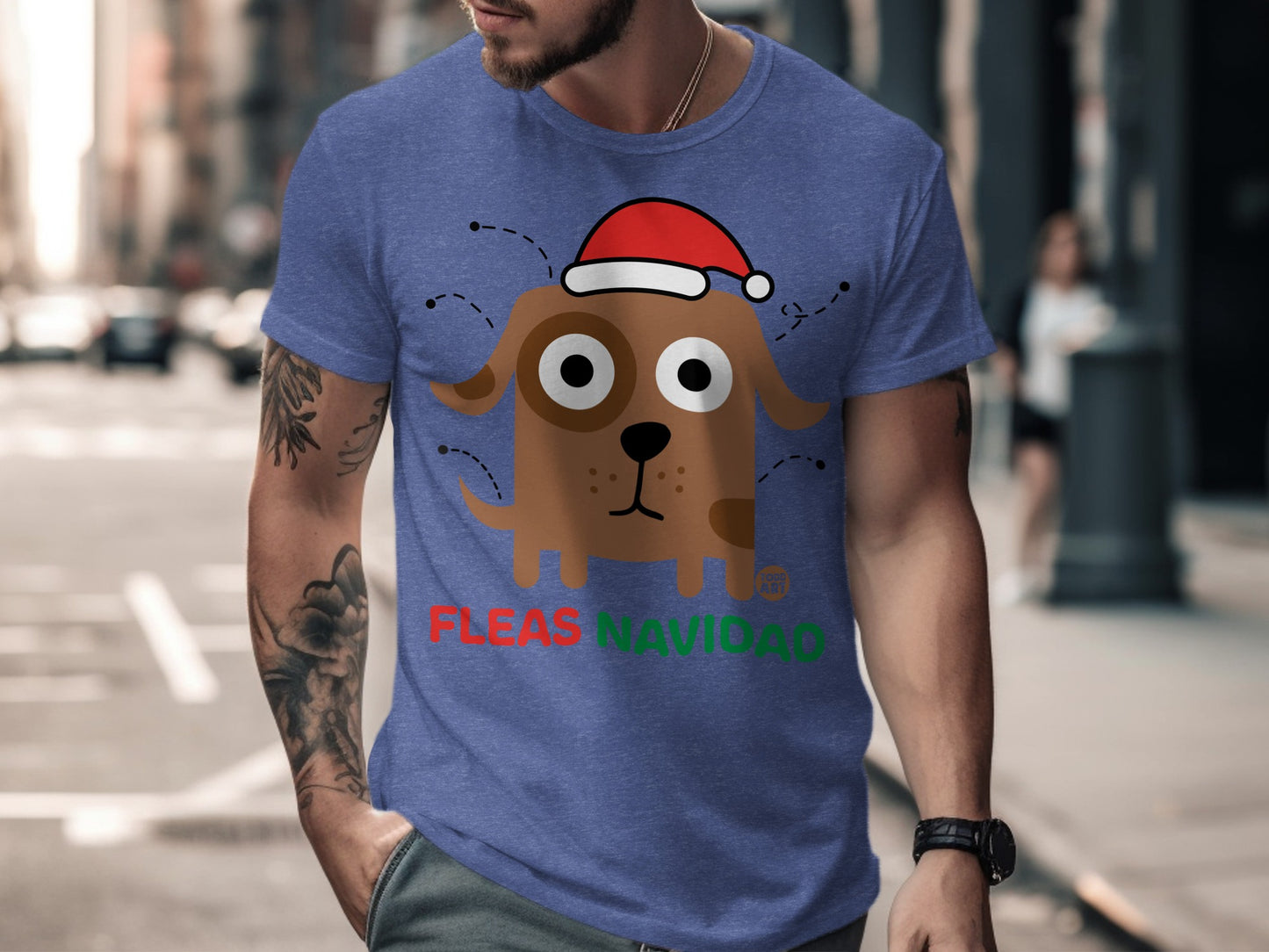 Fleas Navidad Funny Christmas Dog Graphic T-shirt product