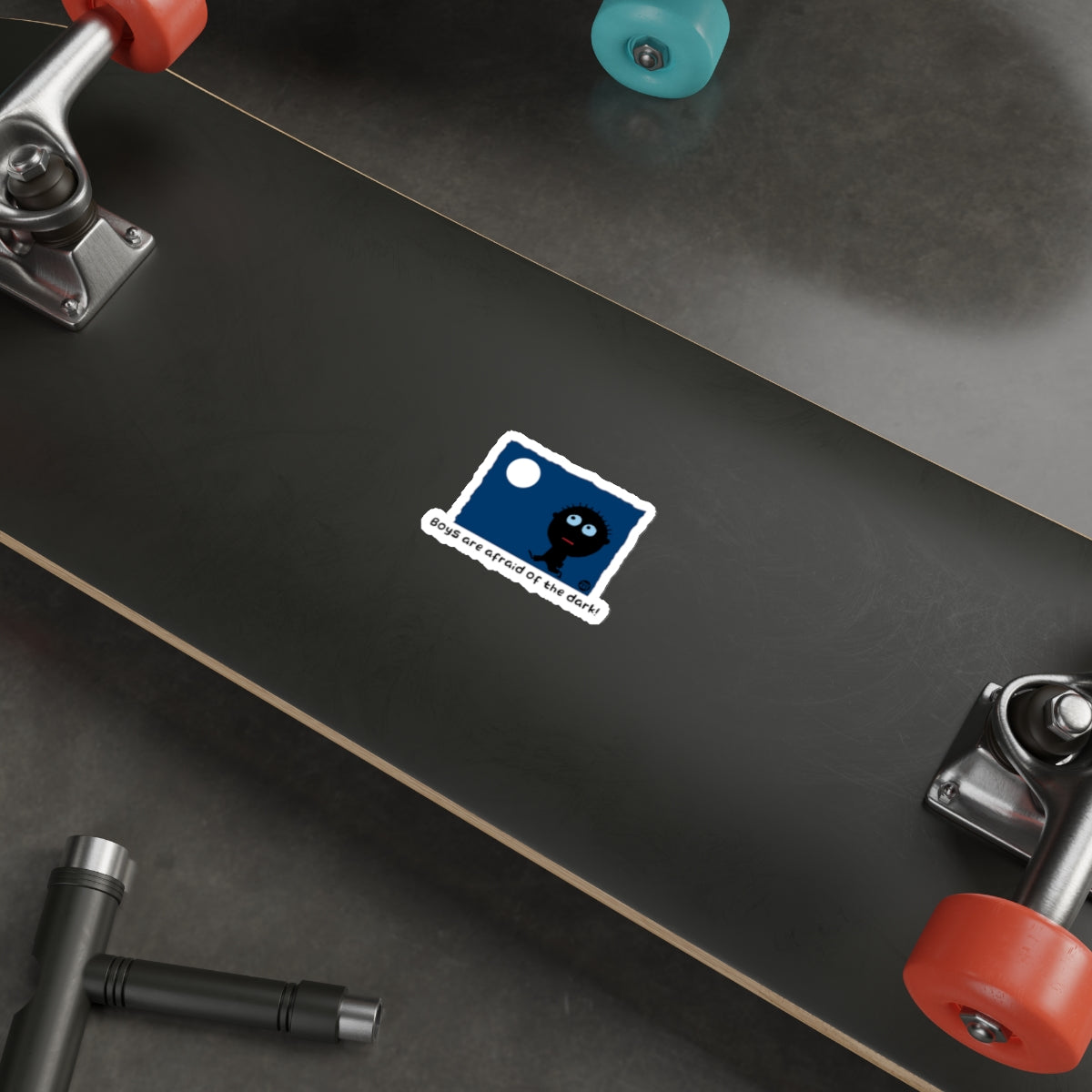 Bugs Are Afraid of the Dark Sticker for Skateboards