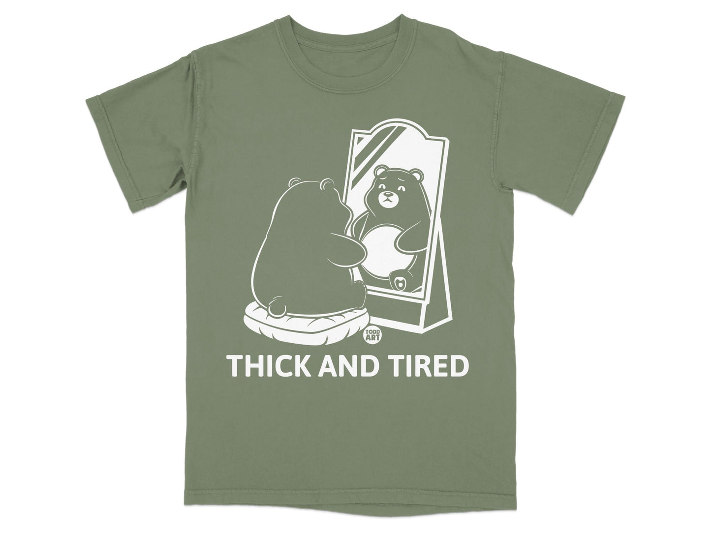 Thick and Tired Bear Looking in Mirror Shirt
