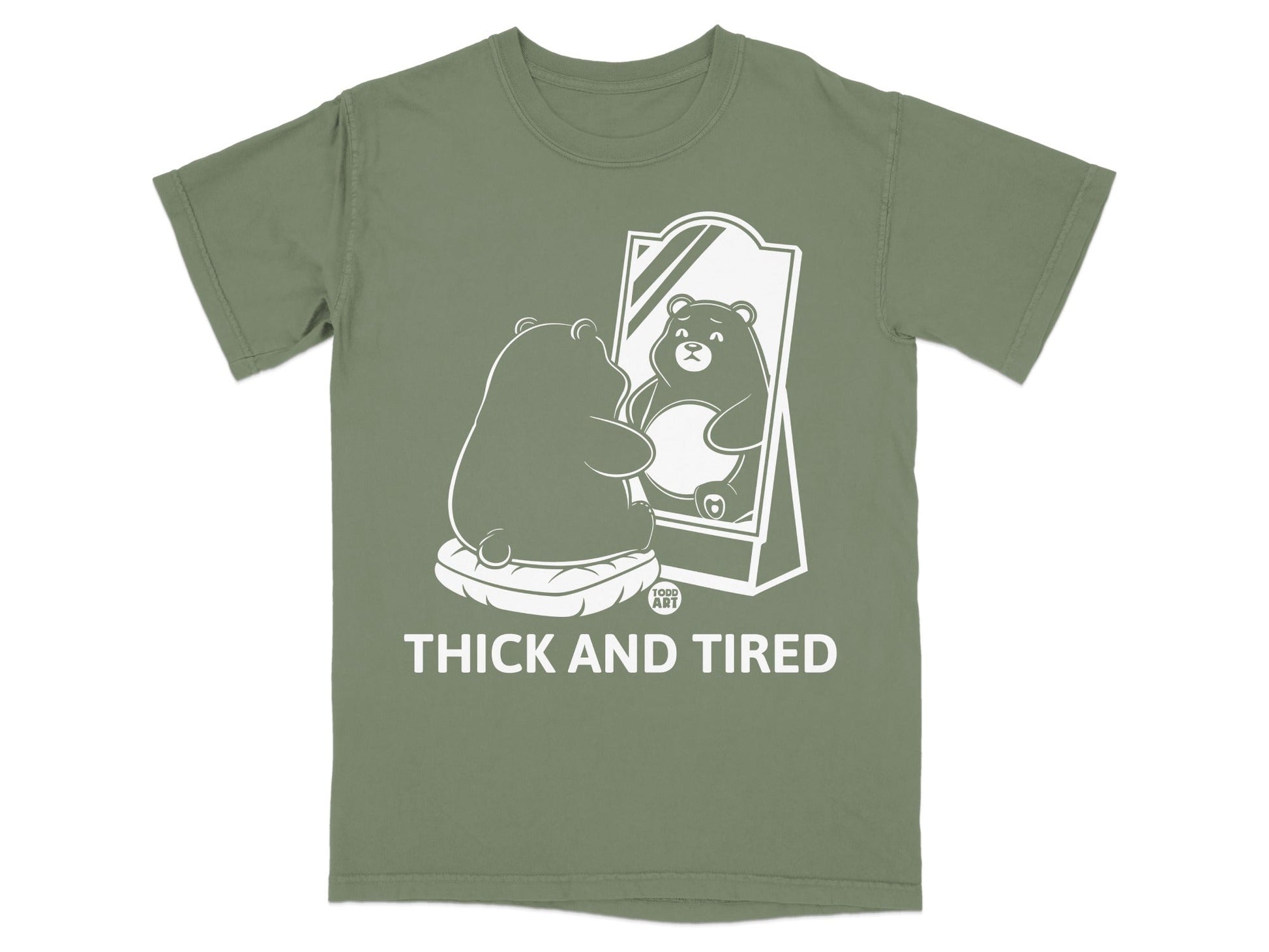 Thick and Tired Bear Looking in Mirror Shirt