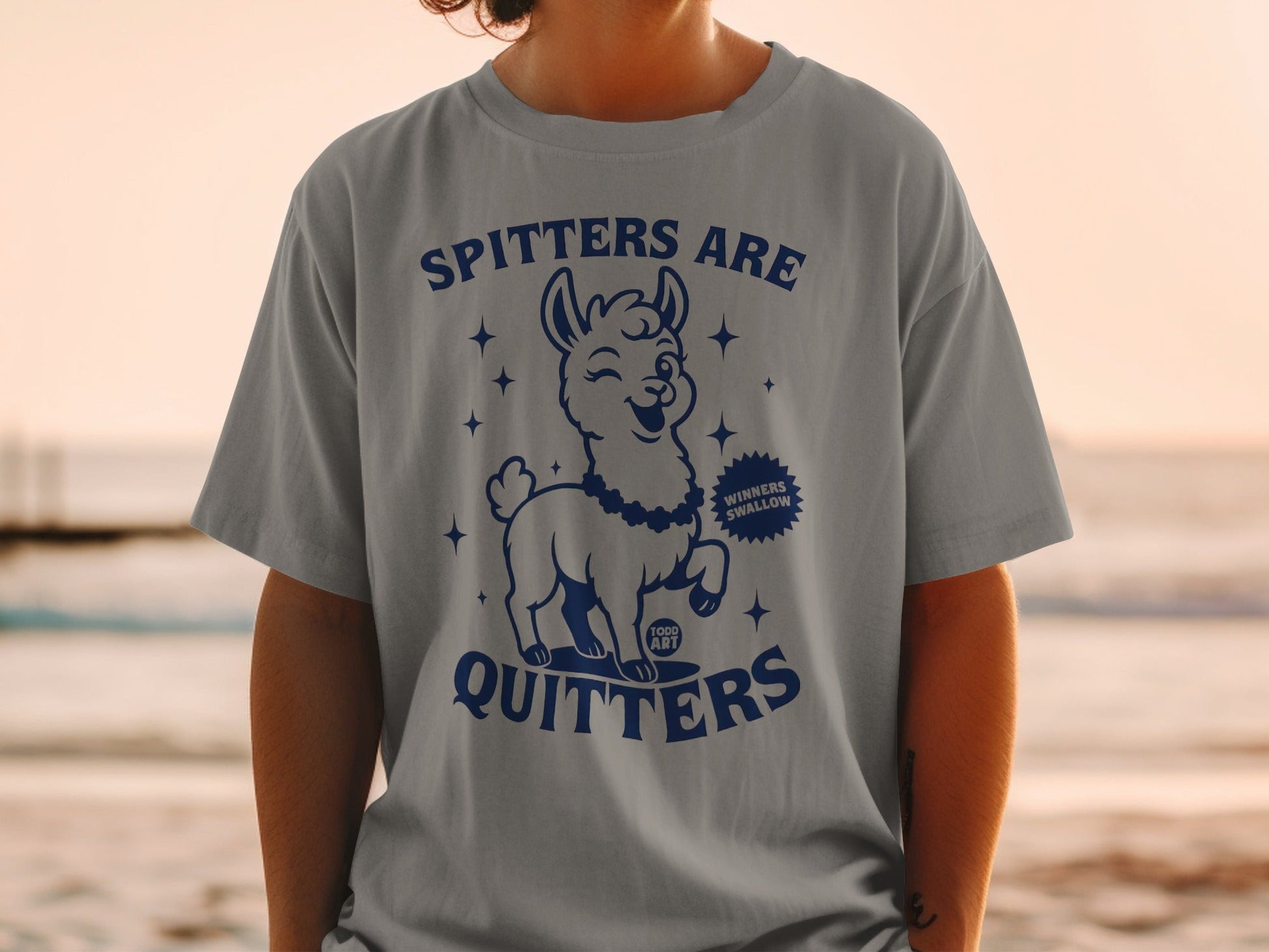 Spitters Are Quitters Winners Swallow Graphic T-shirt