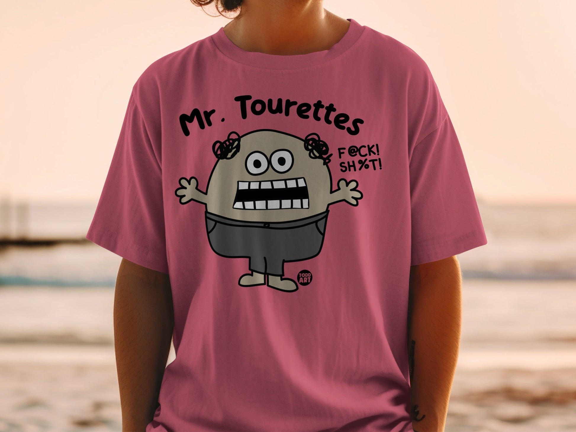 Mr. Tourettes Cartoon Character Funny Shirt