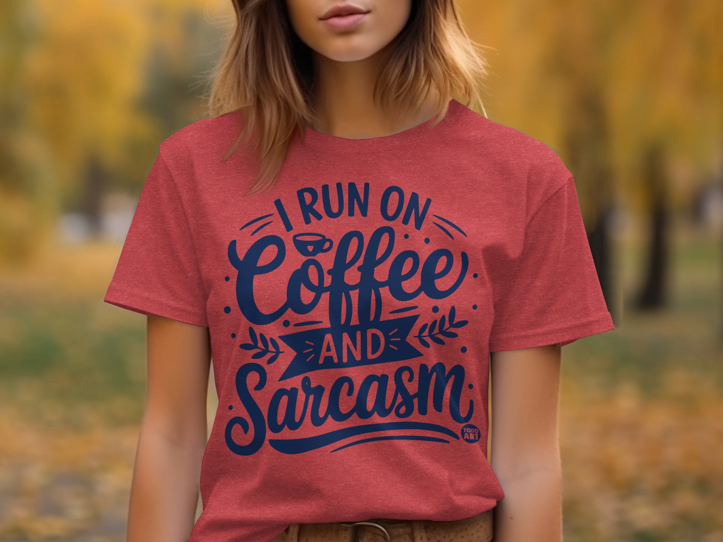 I Run On Coffee And Sarcasm Graphic T-Shirt