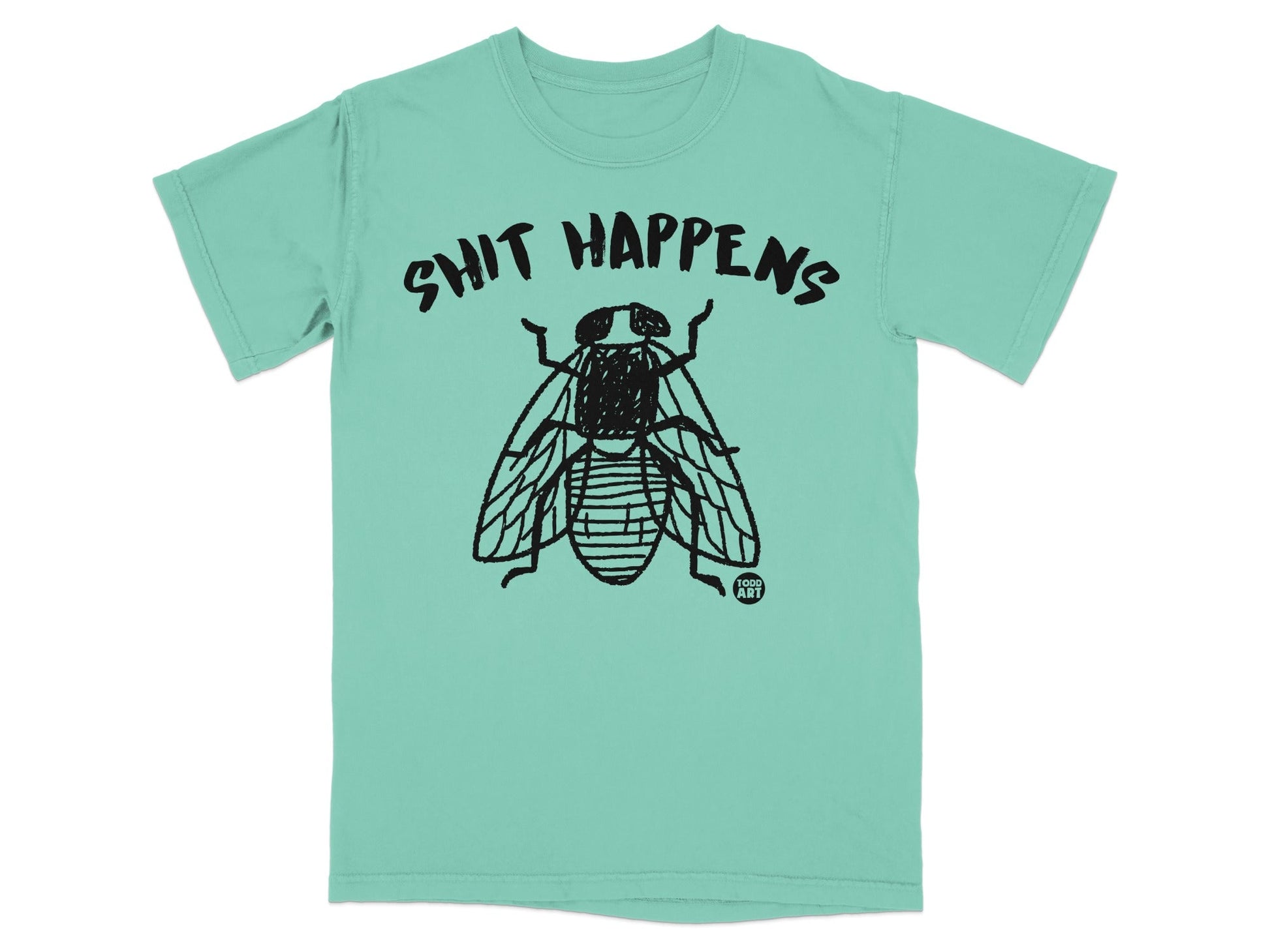 Shit Happens Fly Graphic Unisex T-Shirt