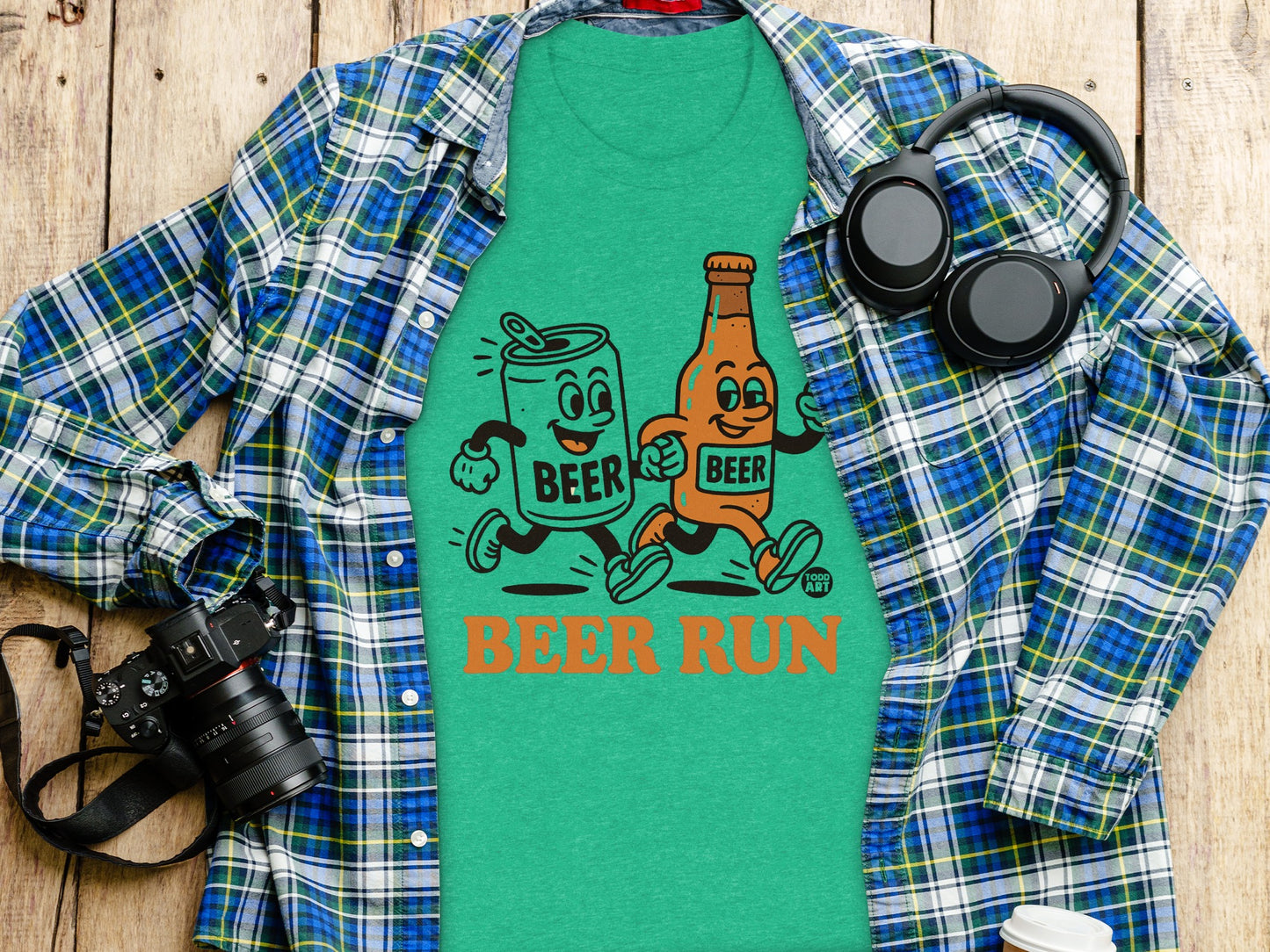 Funny Beer Run Graphic Tee for Casual Outfit
