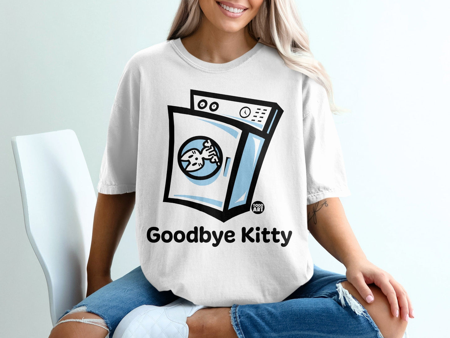 Goodbye Kitty Graphic Tee Funny Cat Shirt for Cat Lovers