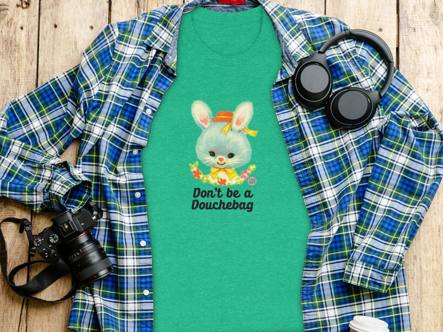 Don't be a Douchebag Cute Bunny Graphic T-Shirt