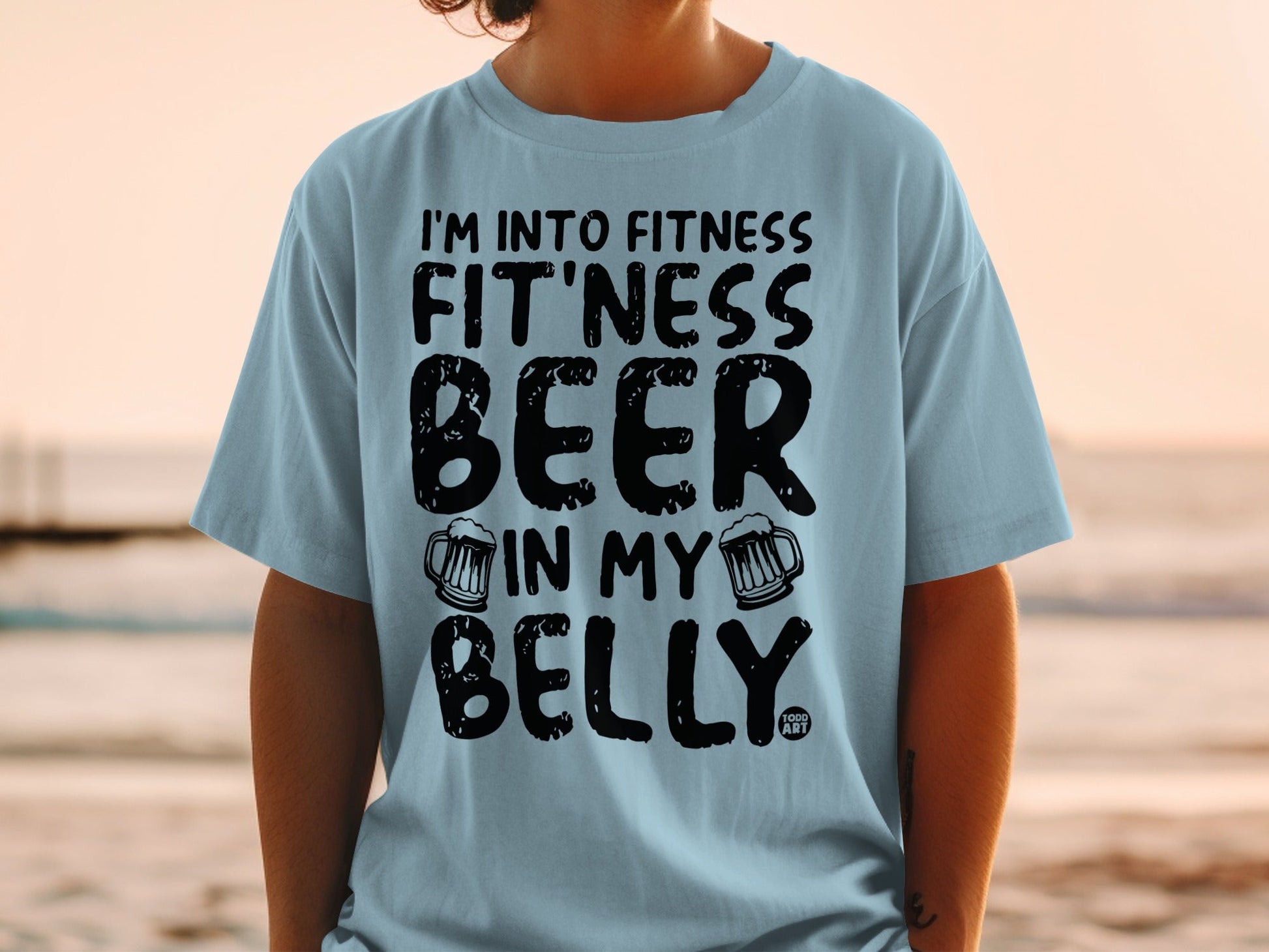 I'm Into Fitness Beer In My Belly Graphic Shirt