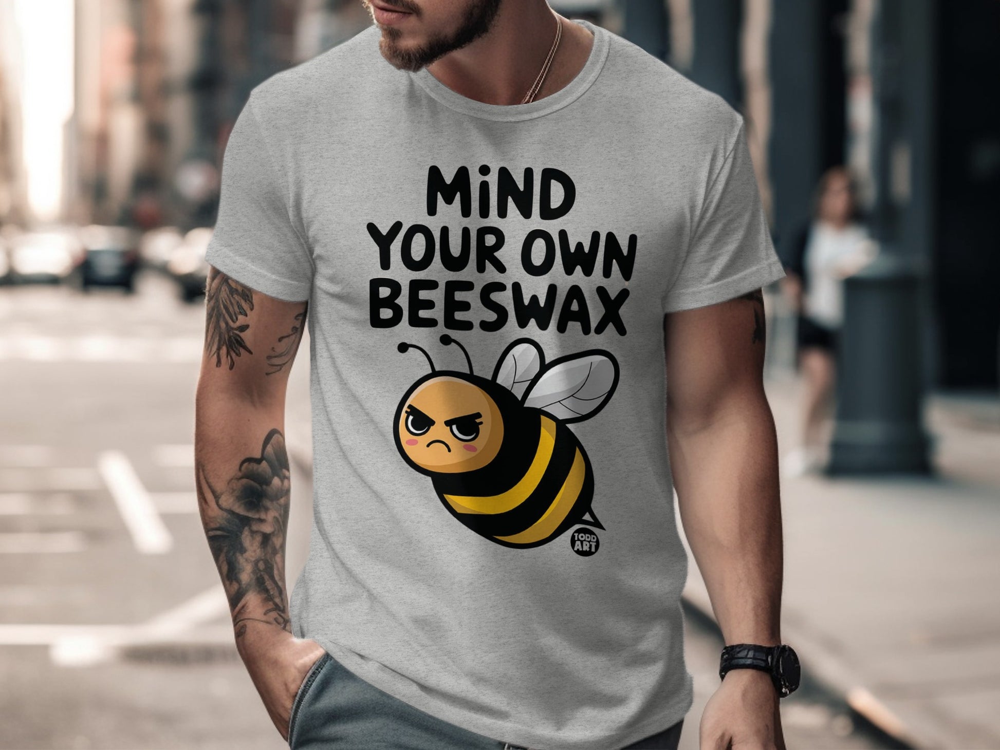 Mind Your Own Beeswax Graphic T-Shirt