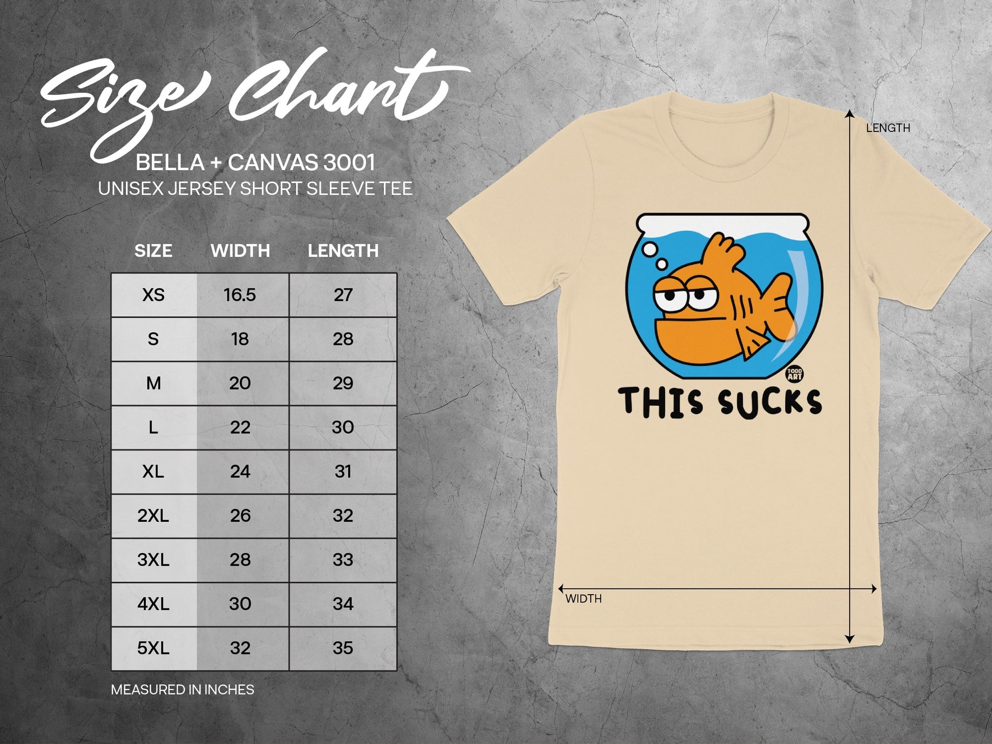 Cartoon Fish Print Unisex Jersey Short Sleeve Tee product