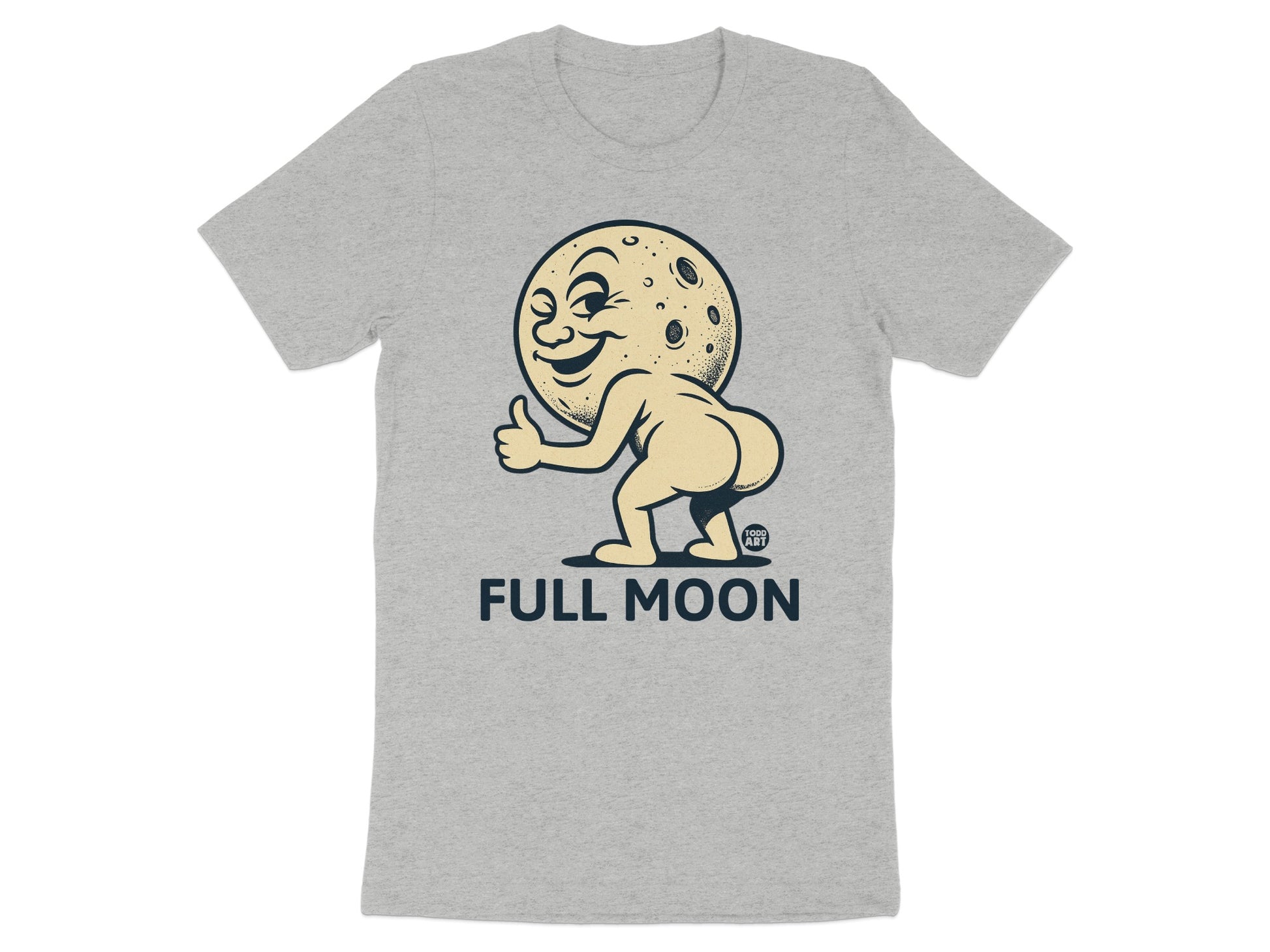 FULL MOON Graphic Tee Funny Cartoon Character Shirt