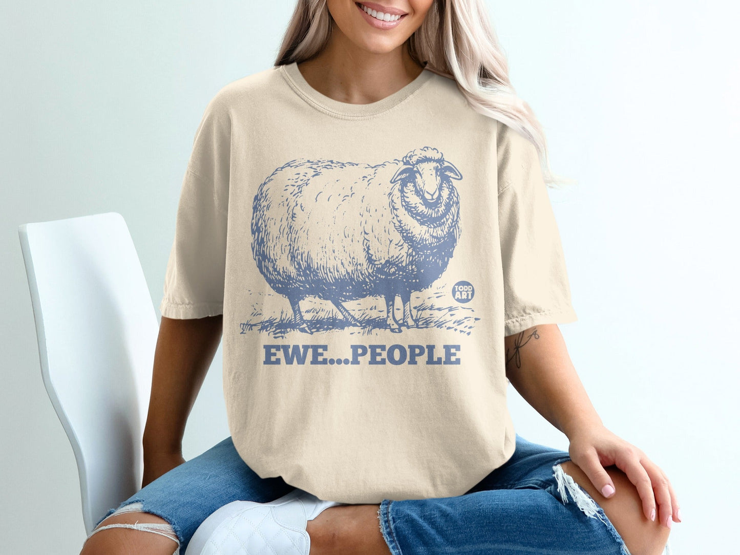 Ewe People Graphic Tee with Funny Sheep Design