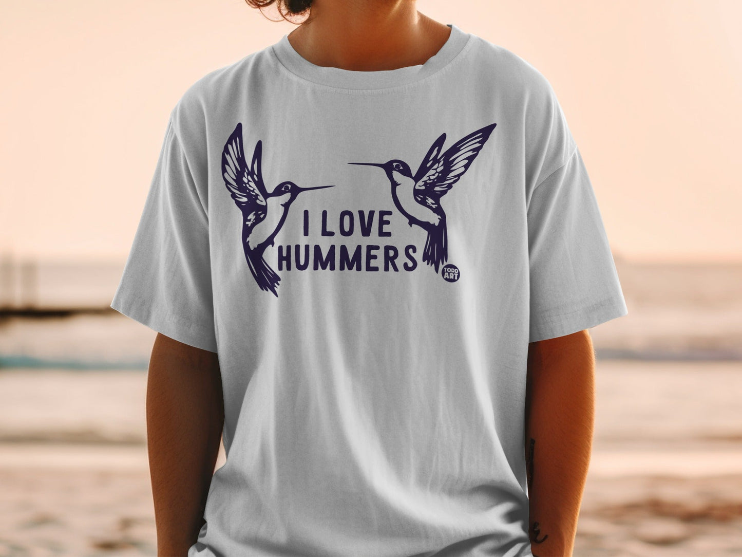 I Love Hummers Graphic T-Shirt with Hummingbird Design