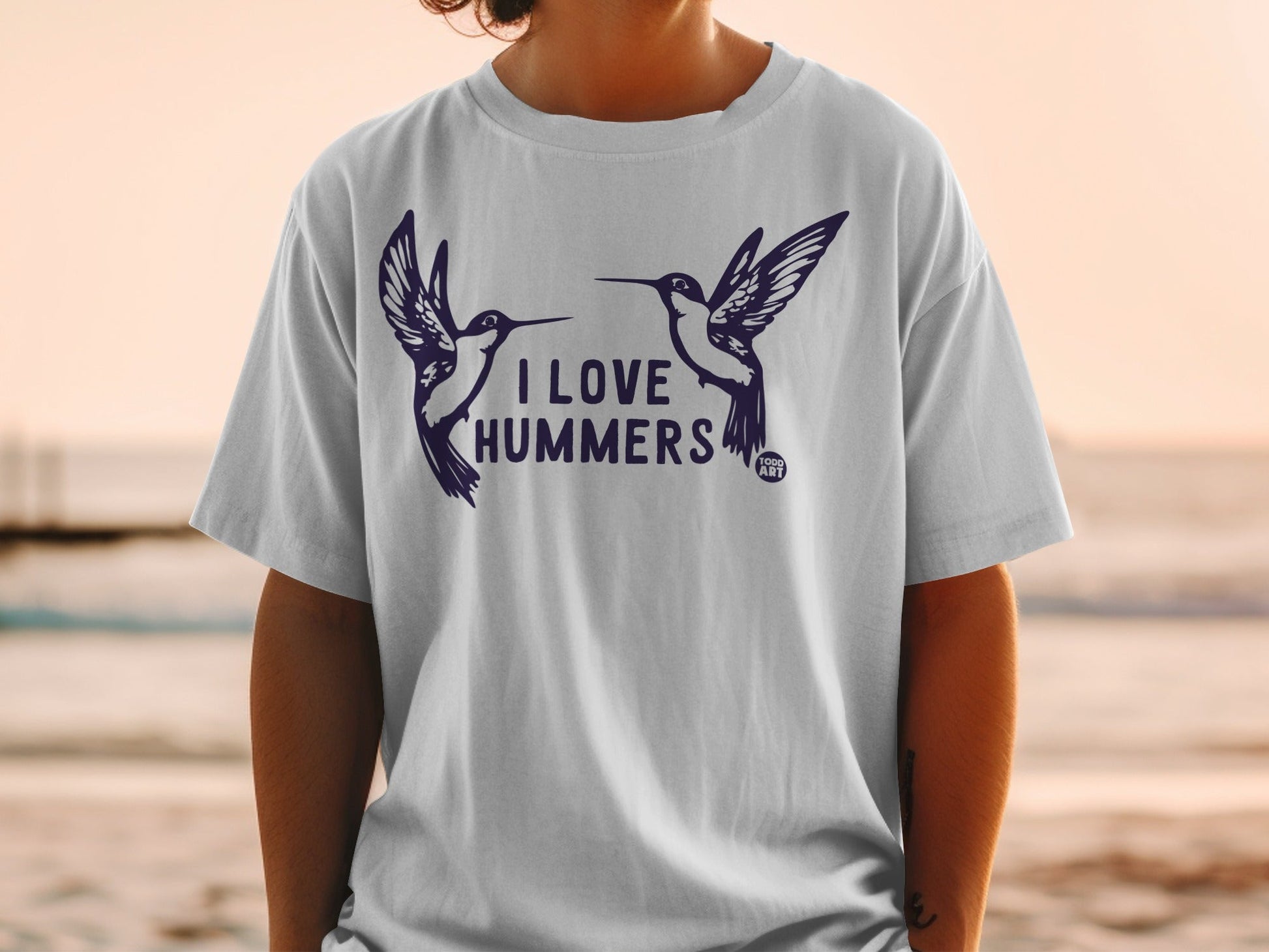 I Love Hummers Graphic T-Shirt with Hummingbird Design