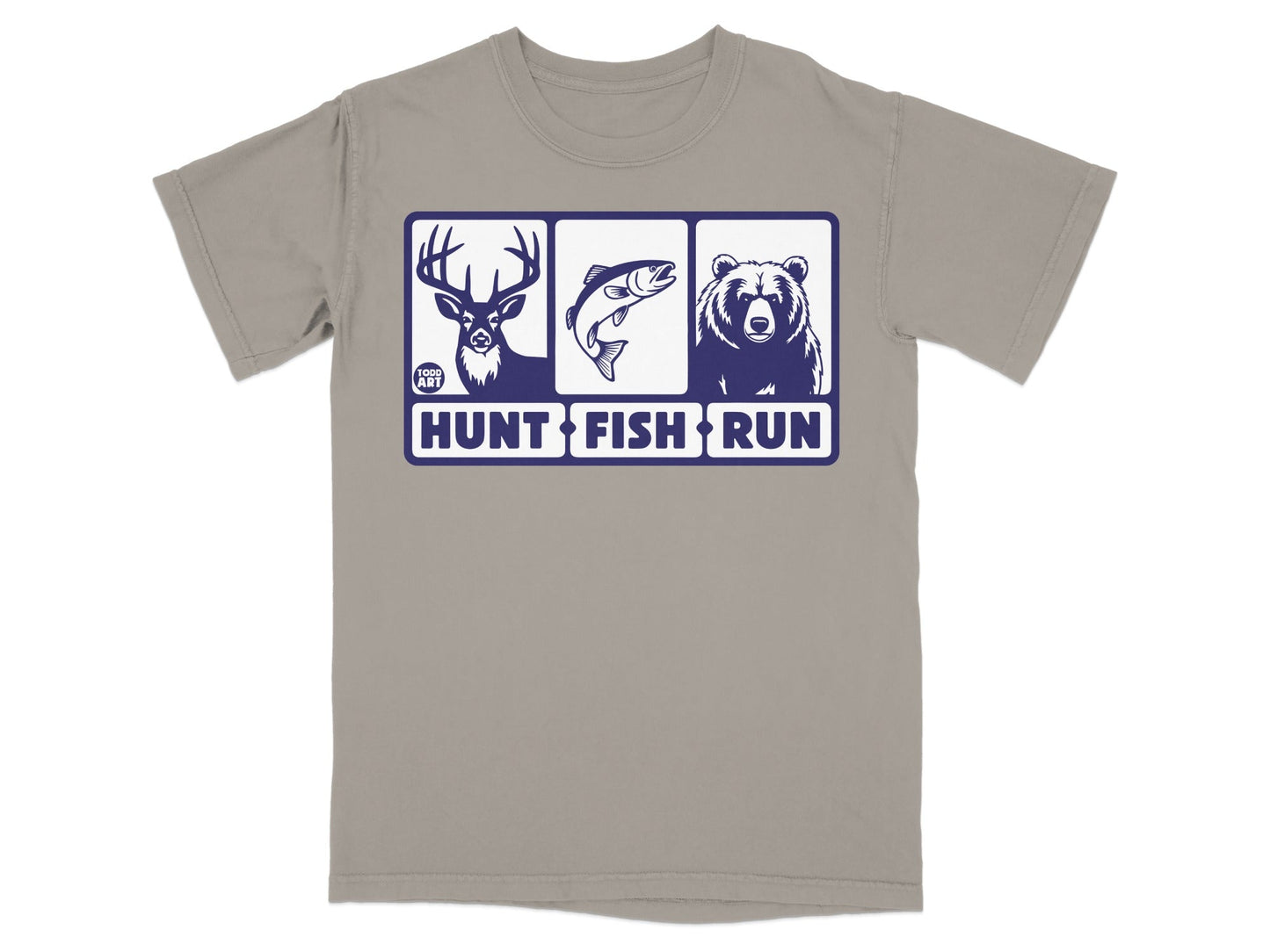Hunt Fish Run Graphic Outdoor Adventure T-shirt