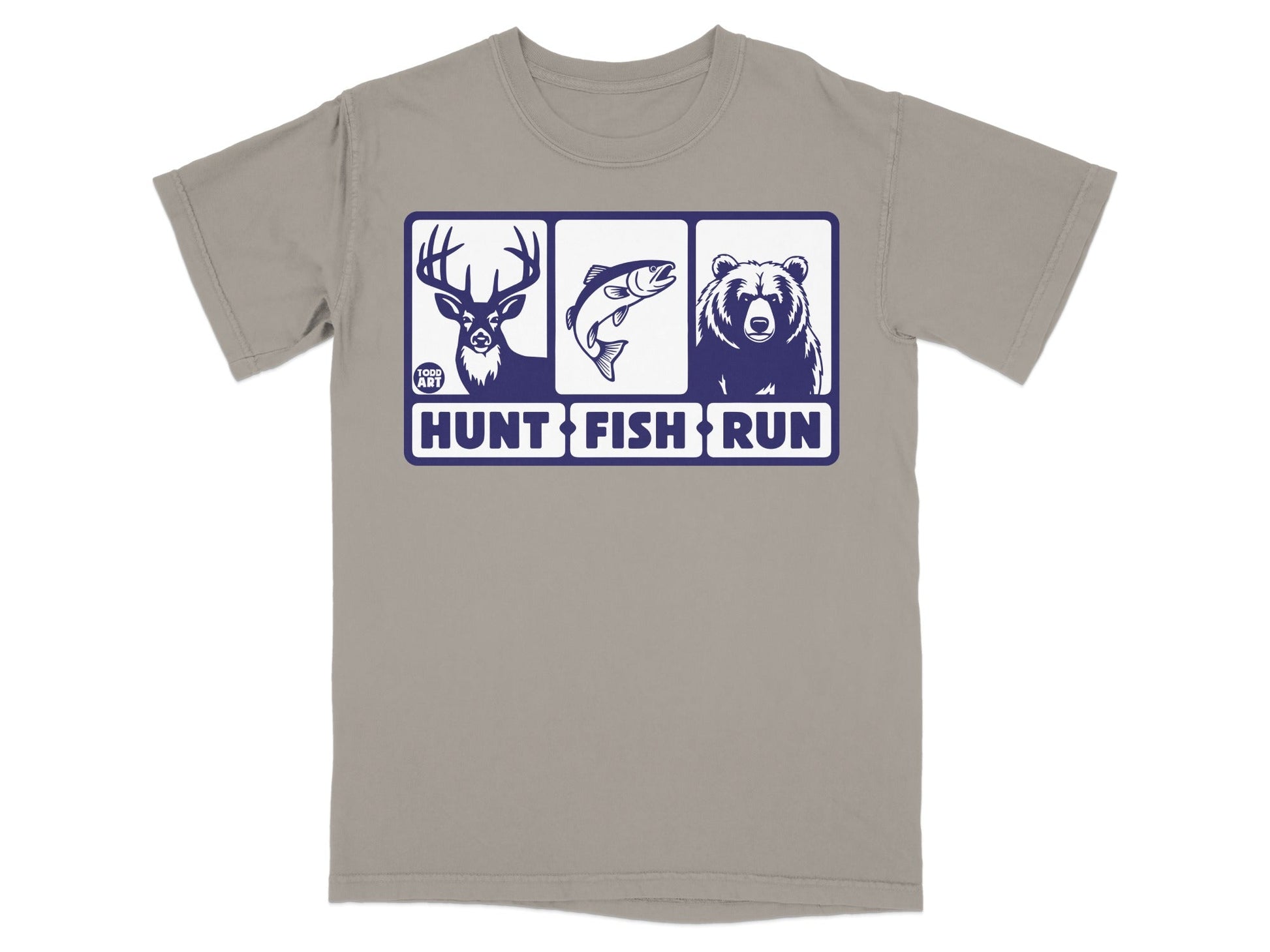 Hunt Fish Run Graphic Outdoor Adventure T-shirt