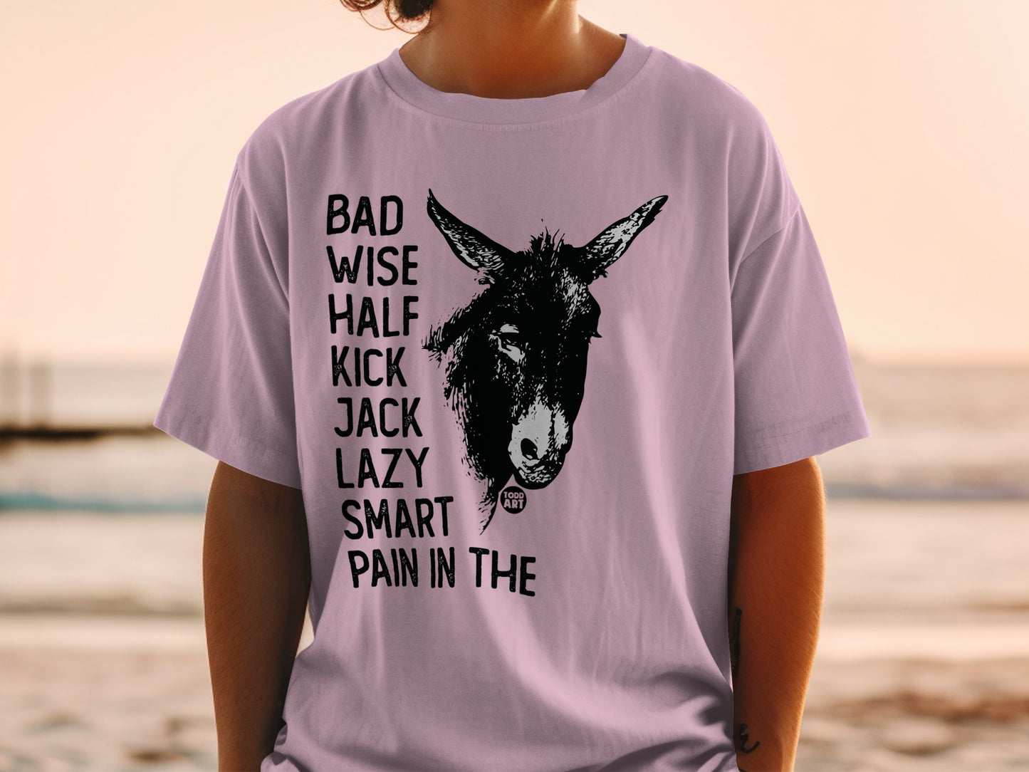 Donkey Face Lazy Smart Sarcastic Humorous Graphic T-Shirt