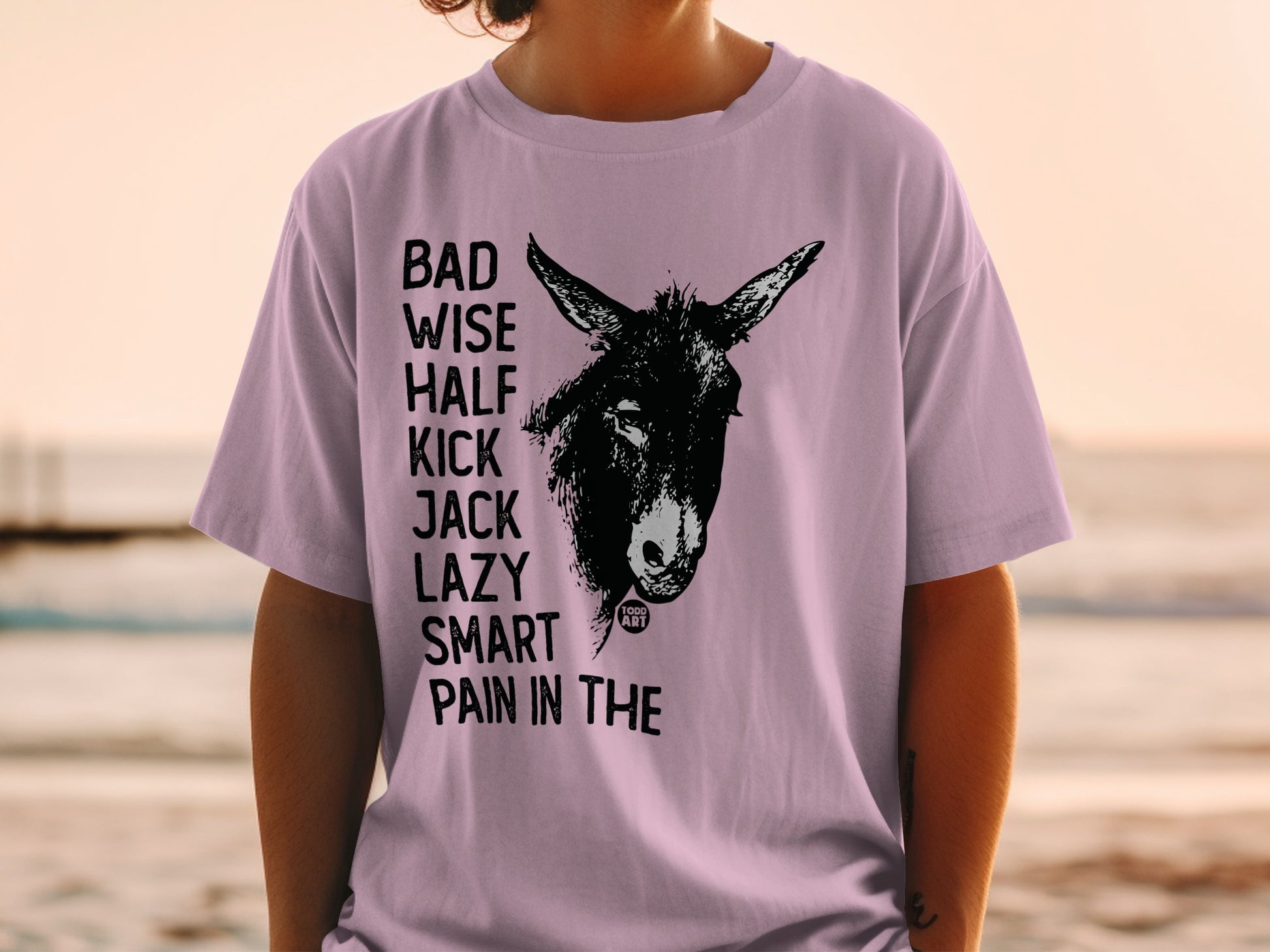 Donkey Face Lazy Smart Sarcastic Humorous Graphic T-Shirt