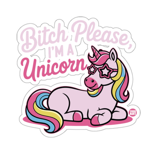 Pink Unicorn Bitch Please I'M A Unicorn Star Glasses 