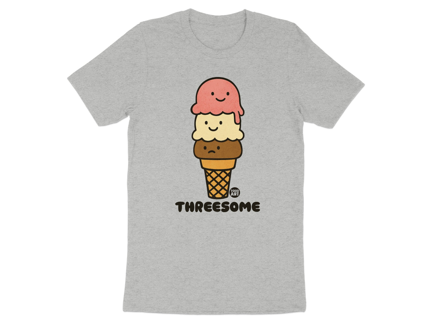 Threesome Ice Cream Cone Graphic T-Shirt Pproduct