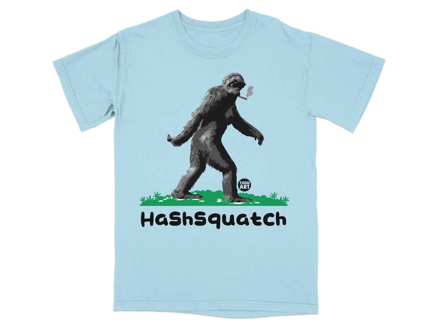 HashSquatch Smoking Graphic Design T-Shirt