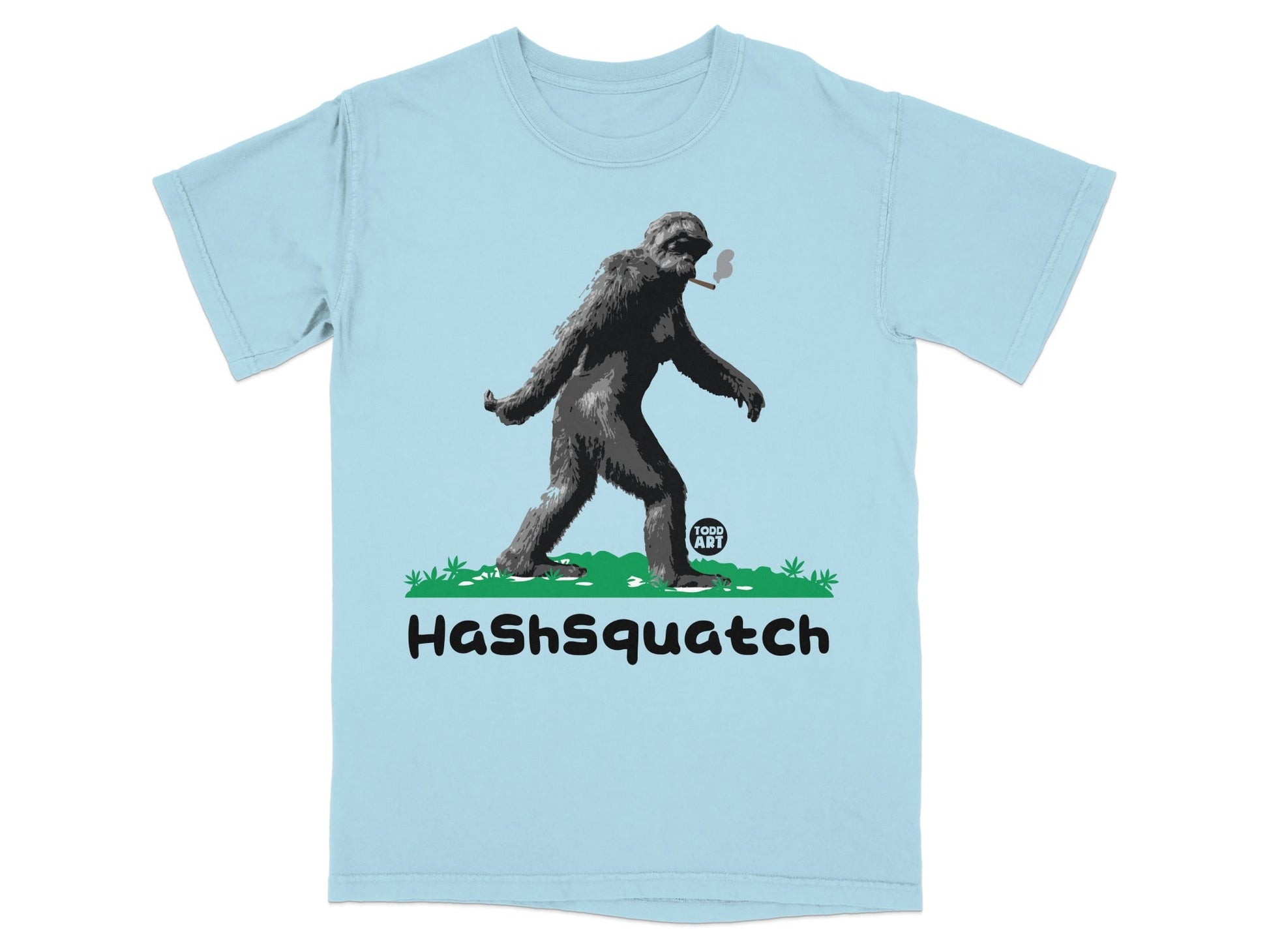 HashSquatch Smoking Graphic Design T-Shirt