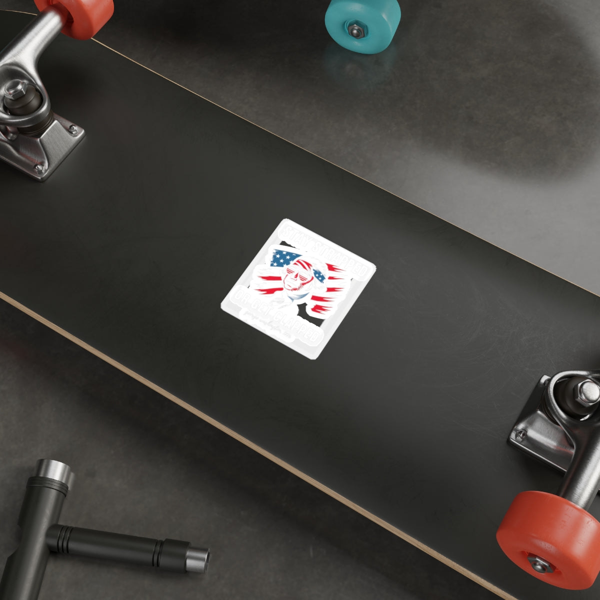 American Flag Graphic Skateboard Deck Design