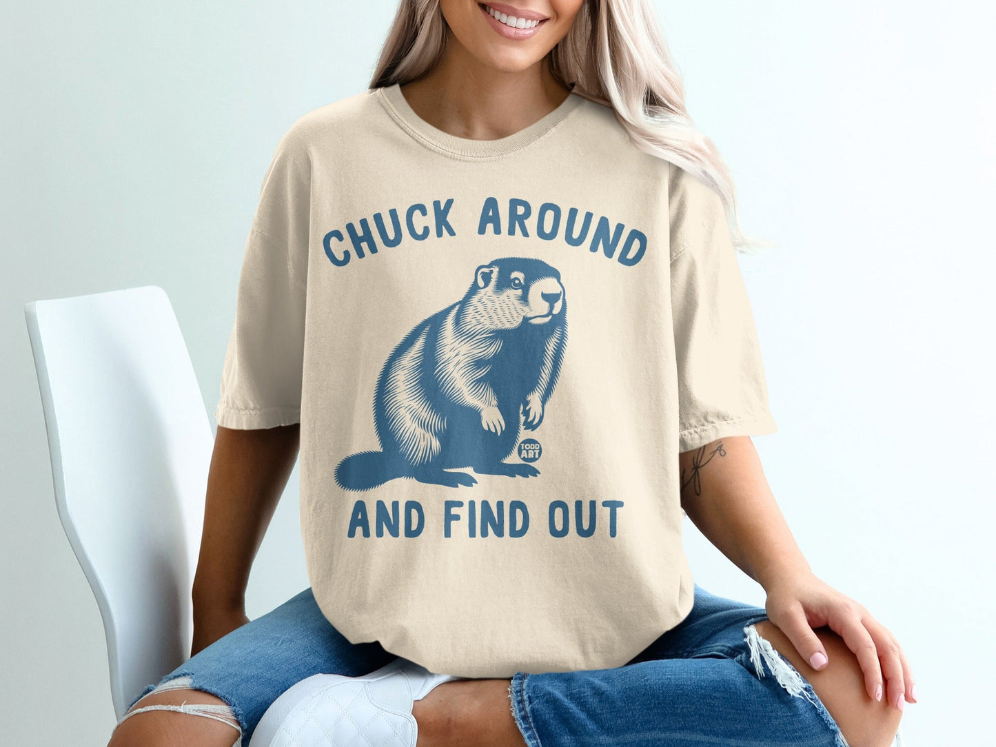 Chuck Around and Find Out Groundhog T-Shirt