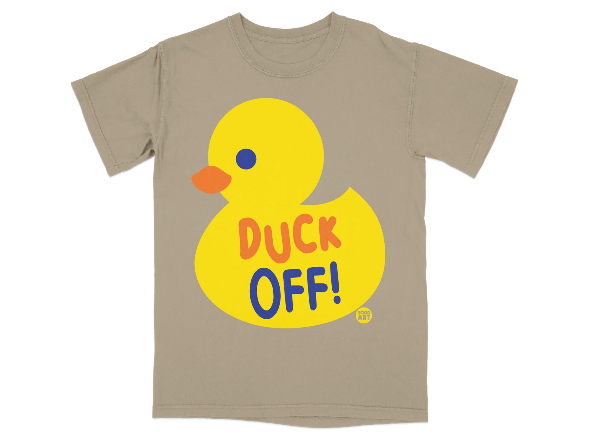 Duck Off Graphic Tee with Yellow Duck Print