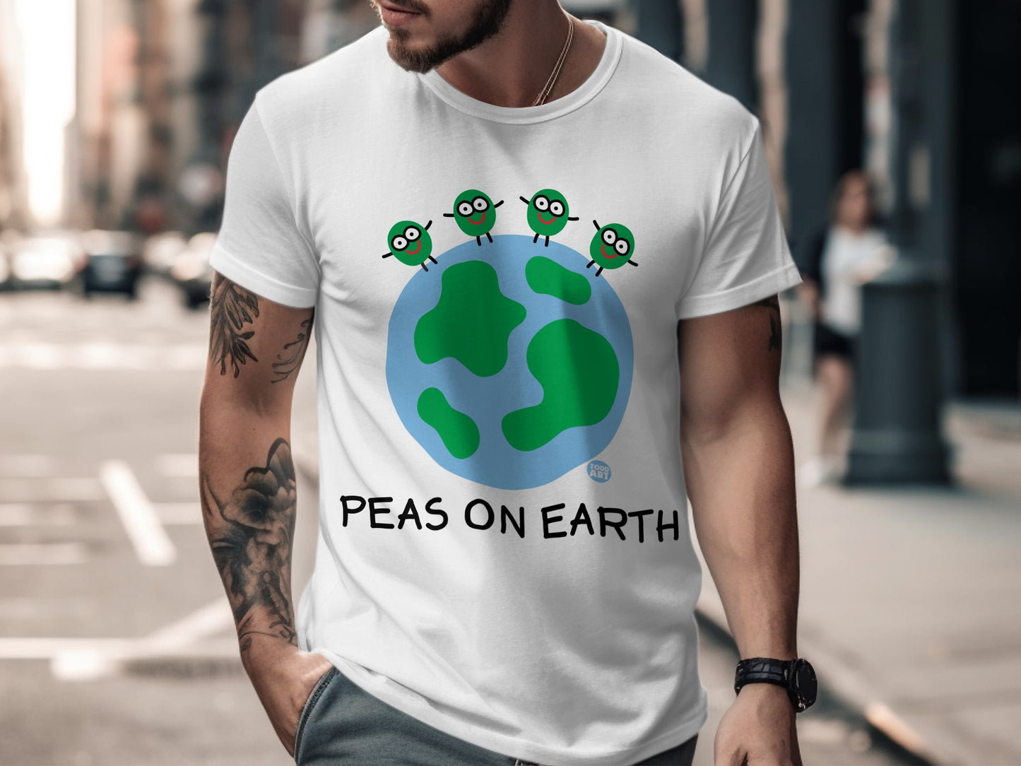 Cute Peas on Earth Design Shirt Eco Friendly Product