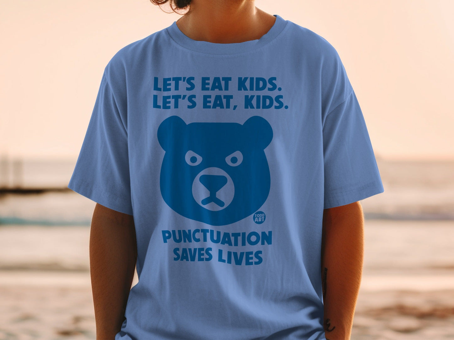 Punctuation Saves Lives Let's Eat Kids T-shirt
